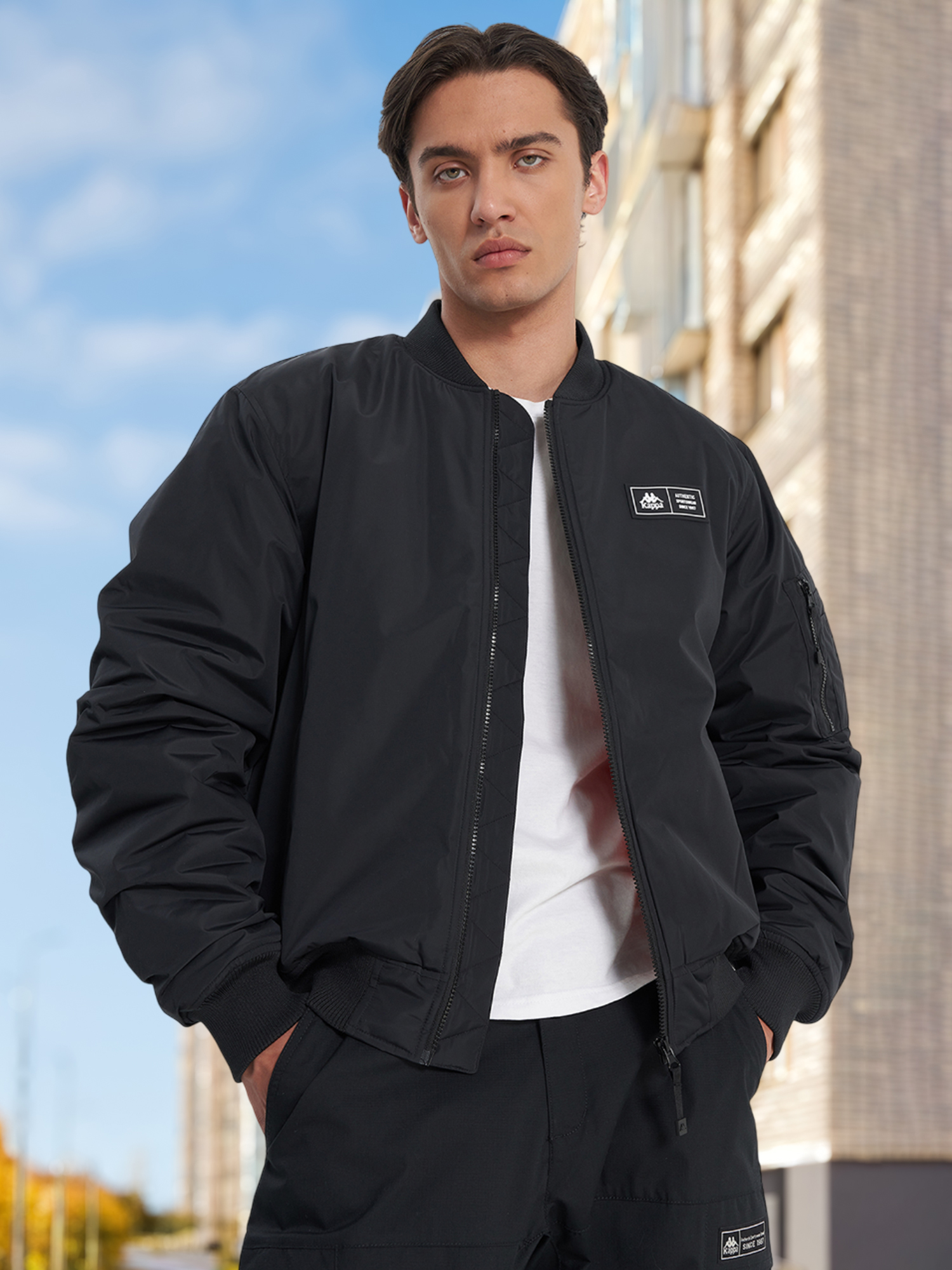 Изображение товара Мужской утепленный бомбер Kappa водонепроницаемый свободный стиль