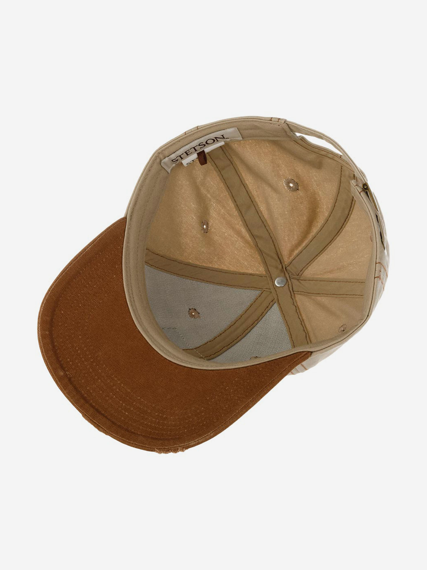 Бейсболка STETSON 7721144 BASEBALL CAP LEATHER PATCH VINTAGE DISTRESSED (бежевый), Бежевый 02-784XDOXS9Z-02, размер Без размера - фото 4