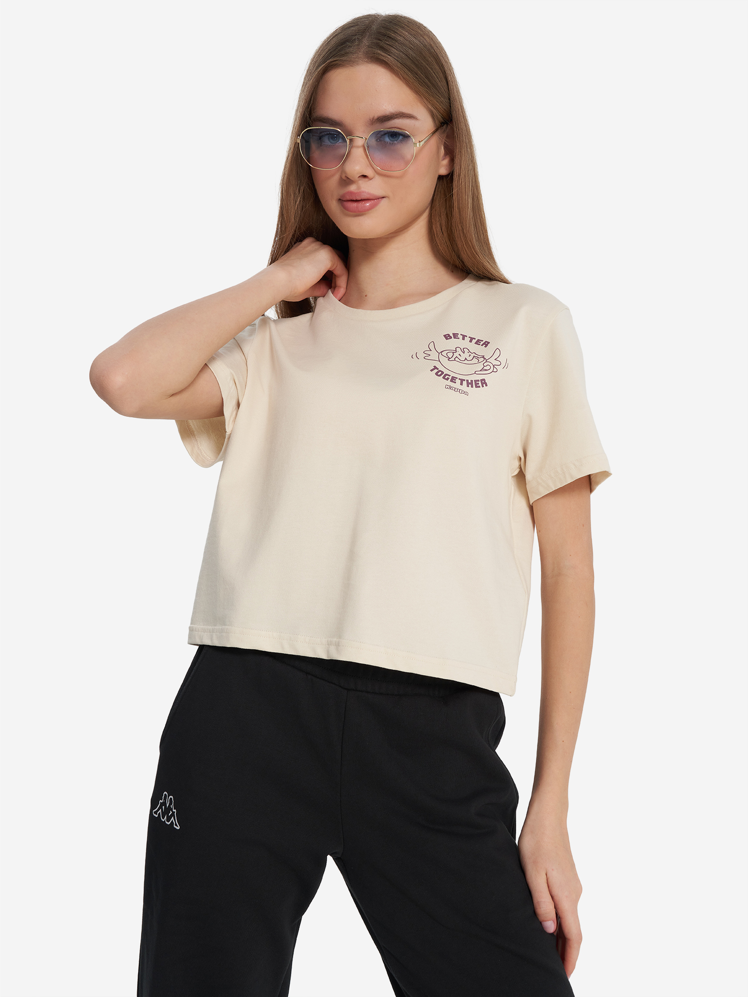 Изображение товара Женская футболка Kappa короткий рукав спортивный стиль 141458KAP-60