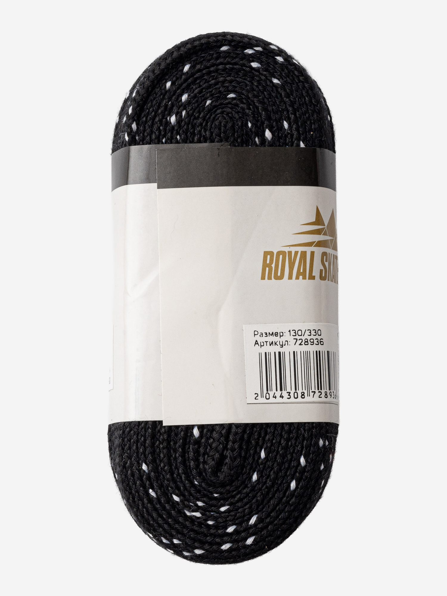 Изображение товара RS LACES PRO Шнурки для хоккейных коньков черные восковые пропитанные 2LACESRPROFBLGR49-BLACK