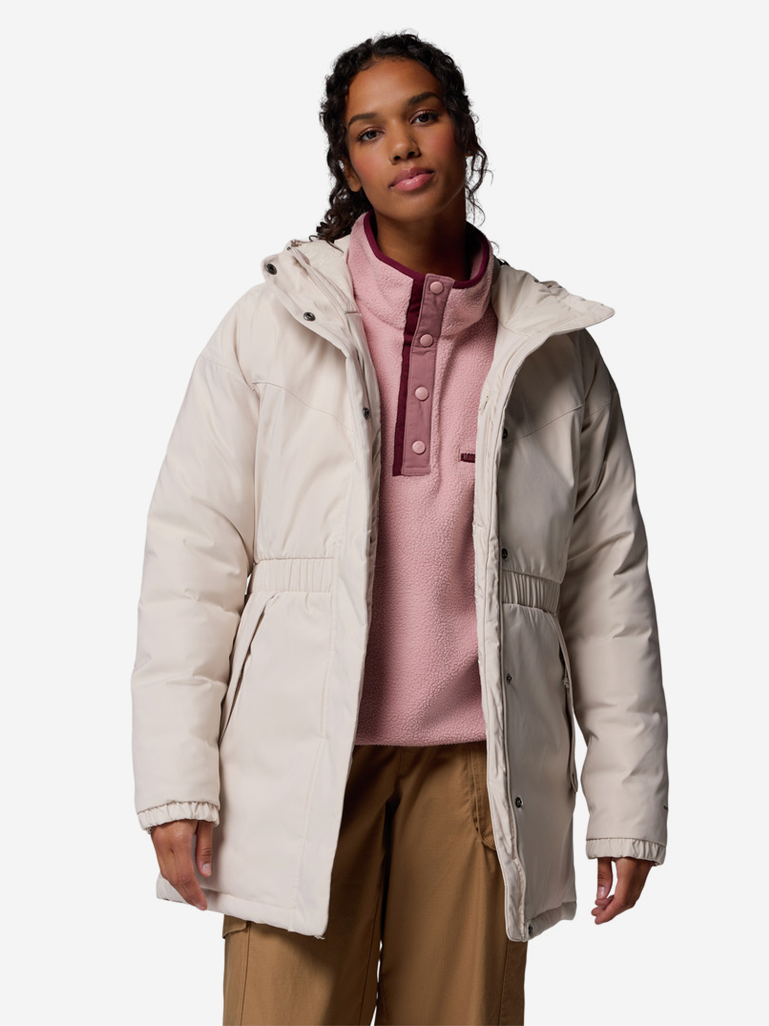 Парка женская Columbia Kennedy Meadows Mid Down Parka, Бежевый
