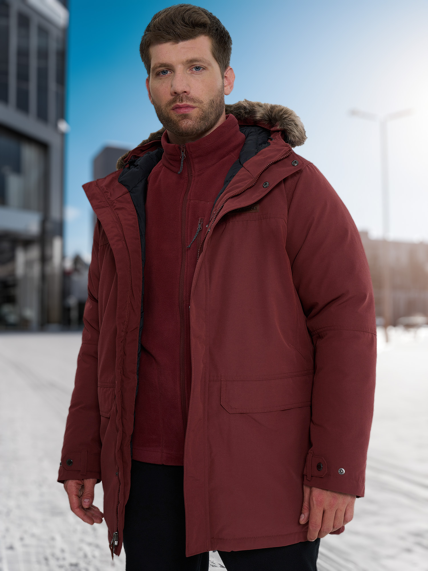 

Куртка утепленная мужская Columbia Marquam Peak II Parka, Красный