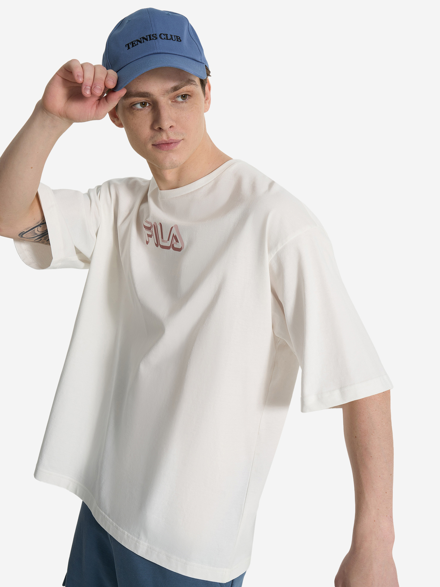 

Футболка мужская оверсайз FILA, Бежевый