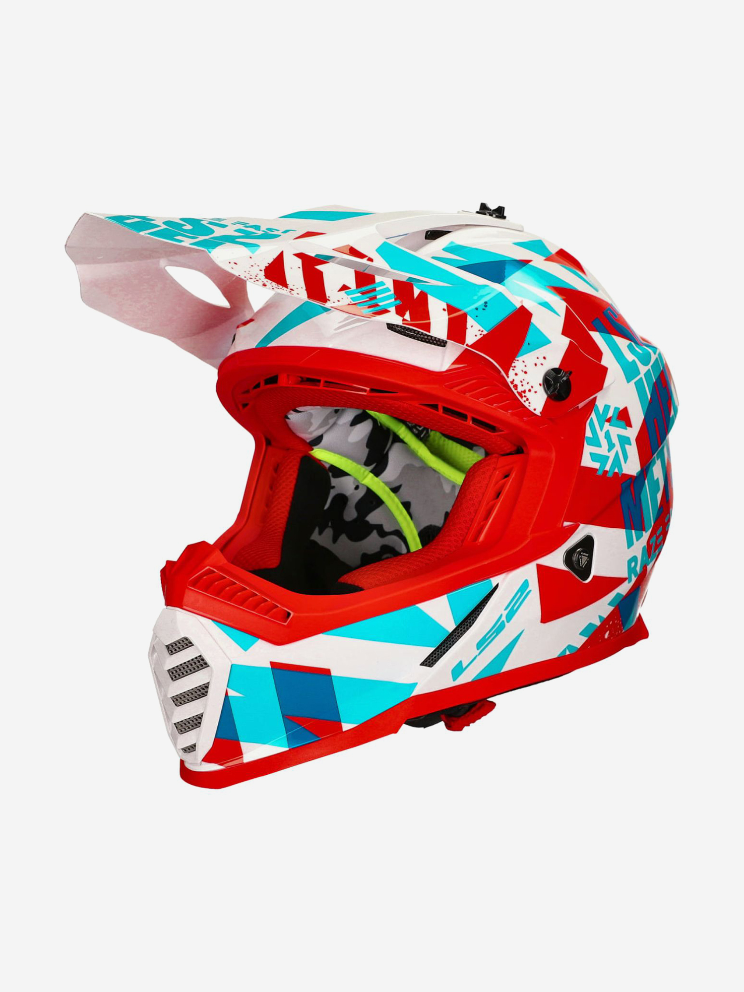 

Мотошлем детский MX437 FAST MINI FUNKY LS2 (красно-белый глянцевый), Красный