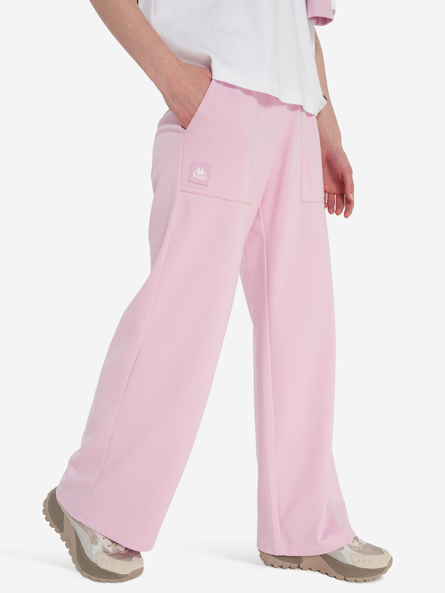 Изображение товара Женские брюки Kappa Lungo спортивного стиля из хлопкового френч терри летом