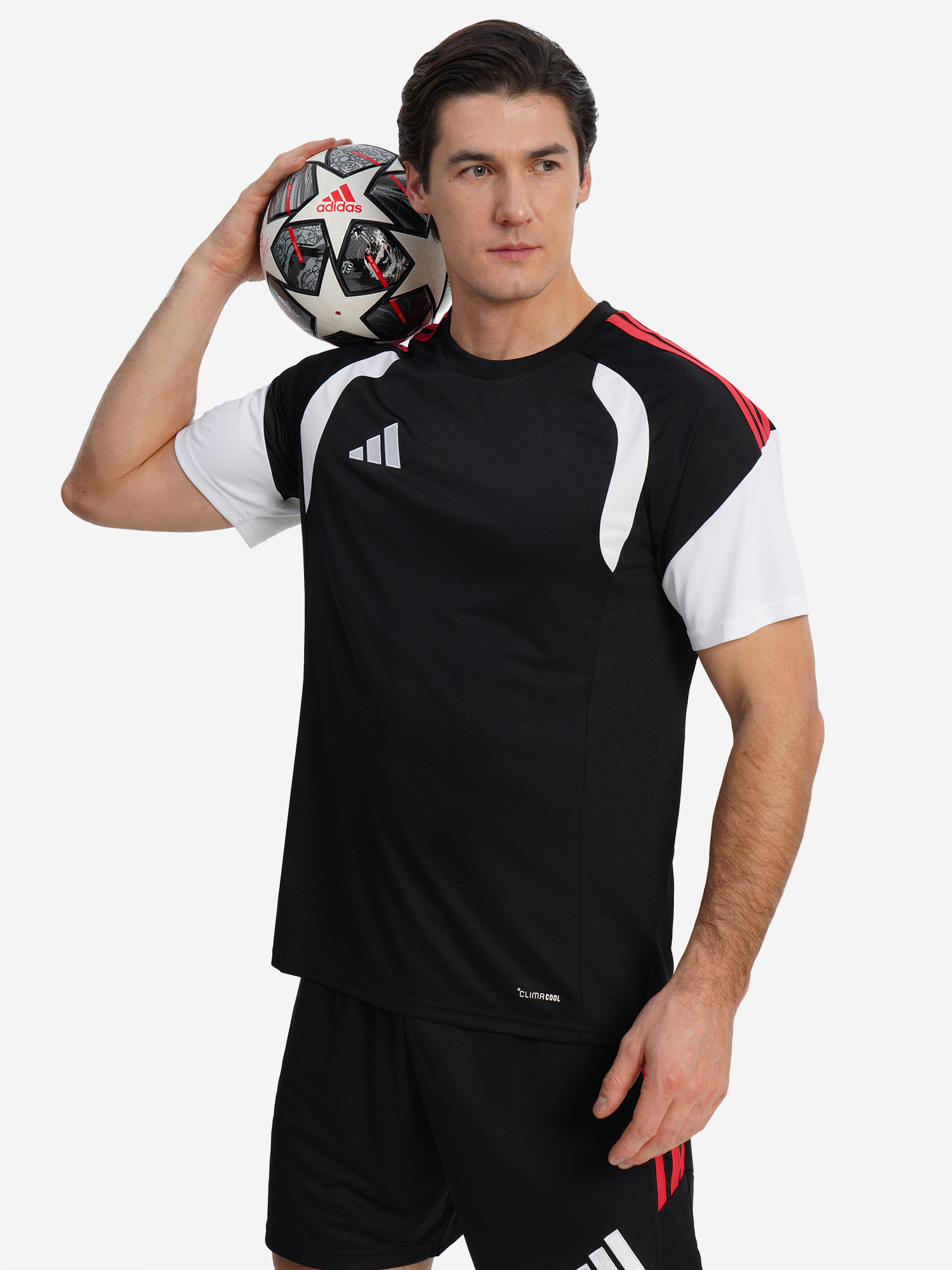 Изображение товара Мужская футбольная футболка adidas с коротким рукавом экологичная летняя