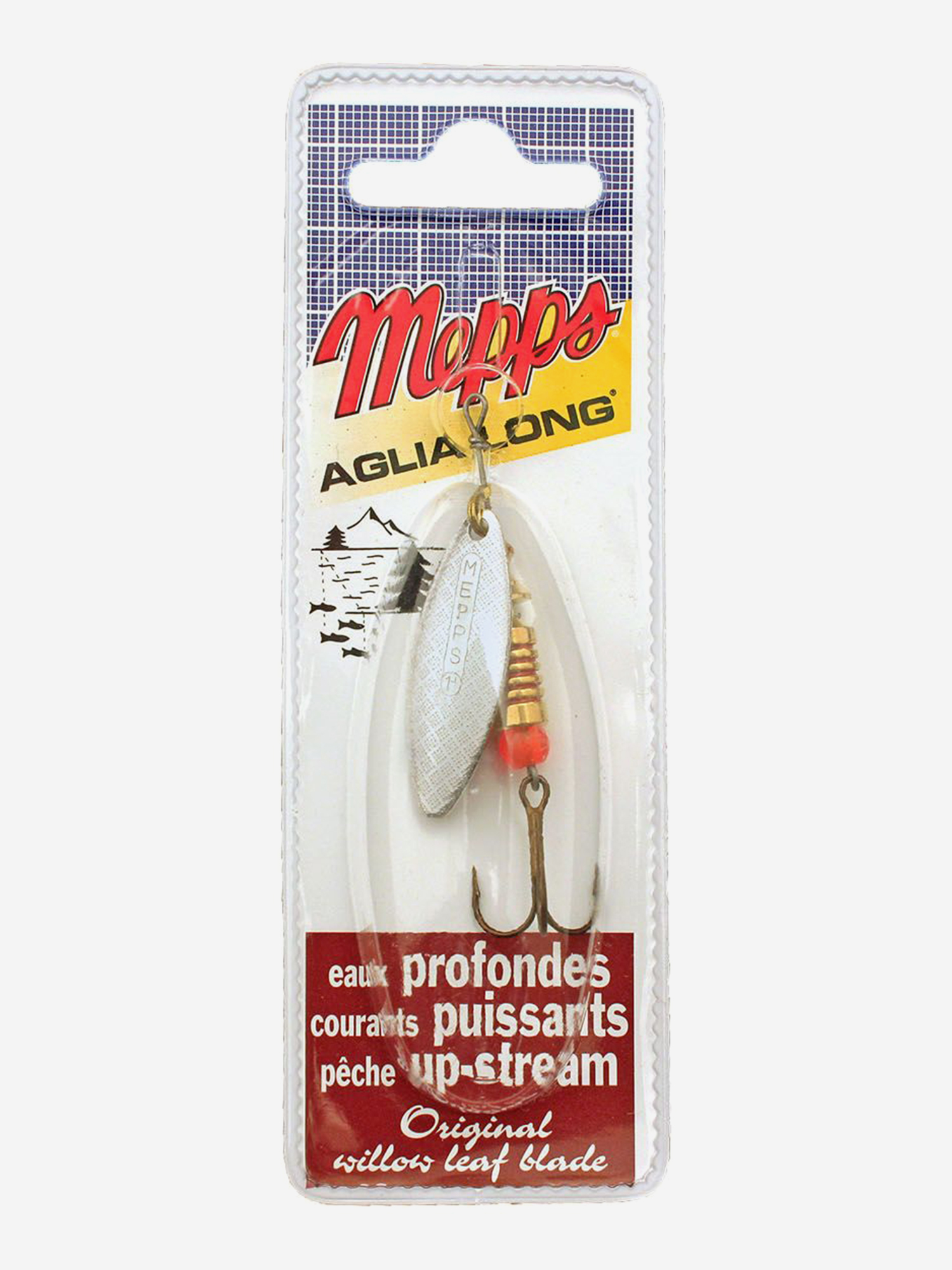 

Блесна вращающаяся MEPPS "Aglia Longue AG" №1+ (6г) блистер, Серебряный