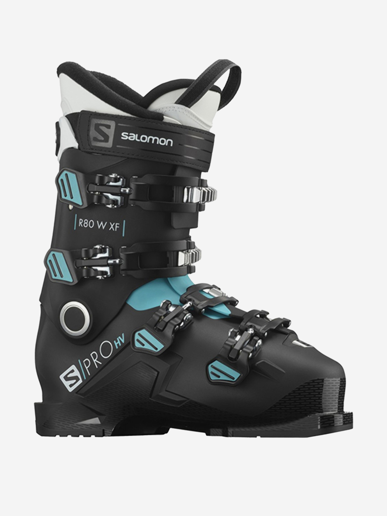 

Горнолыжные ботинки Salomon S/Pro HV 80 R W XF Black/White/Scuba 20/21, Черный