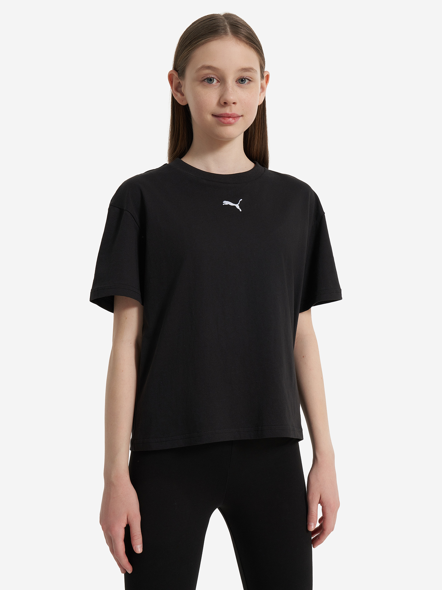 Футболка для девочек PUMA Boxy, Черный 2
