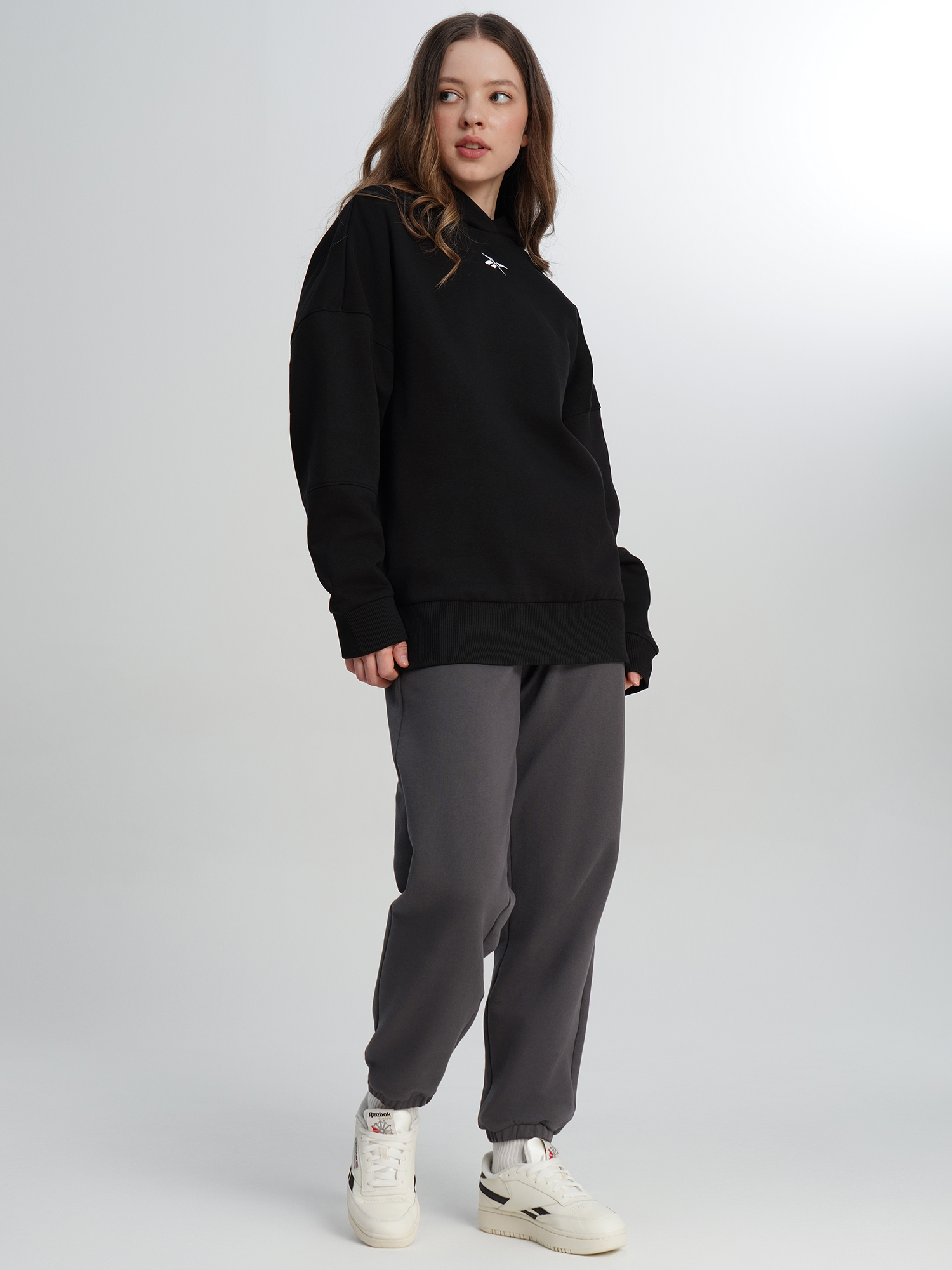 Худи женское Reebok Lux, Черный 4