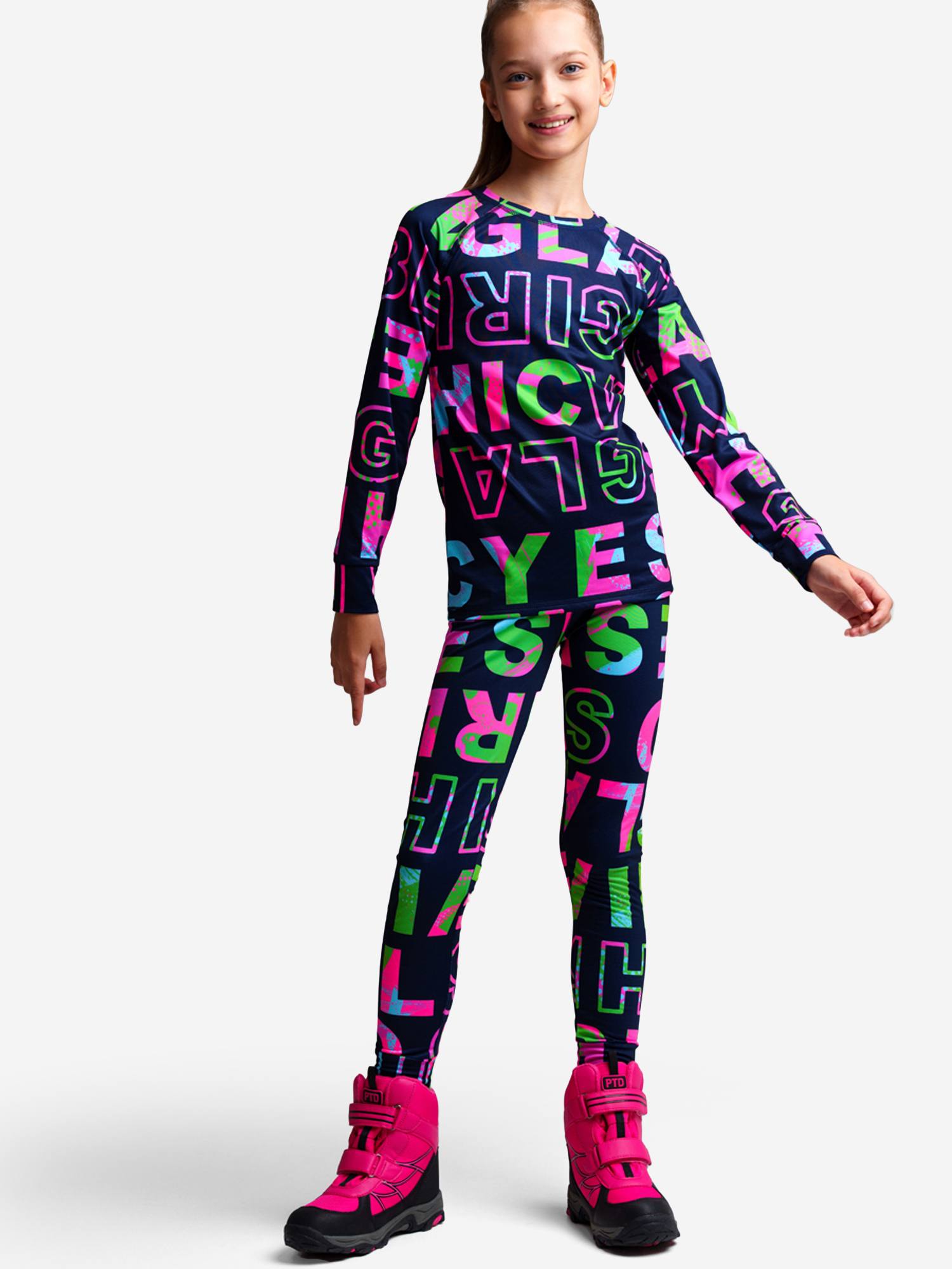 

Термокомплект для девочек: брюки, толстовка PlayToday, Мультицвет