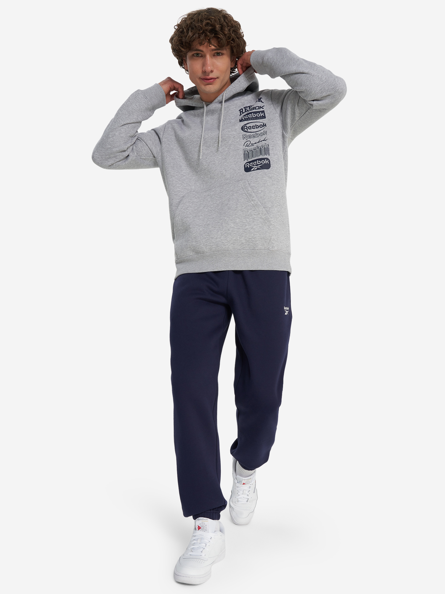 фото Худи мужское reebok sebastian, серый