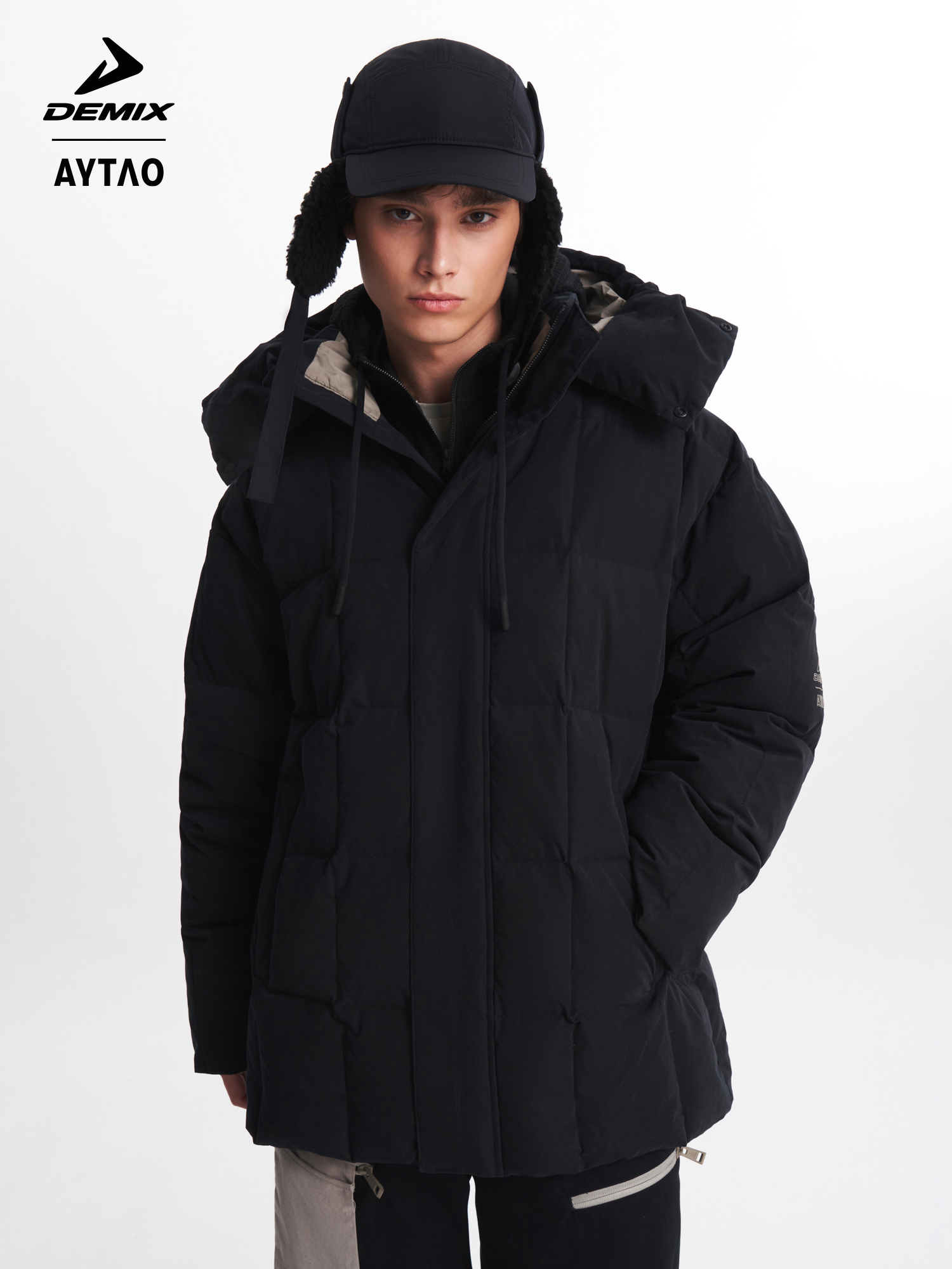 Пуховик мужской оверсайз Demix x AYTΛO, черный, арт. 139091dmx-99