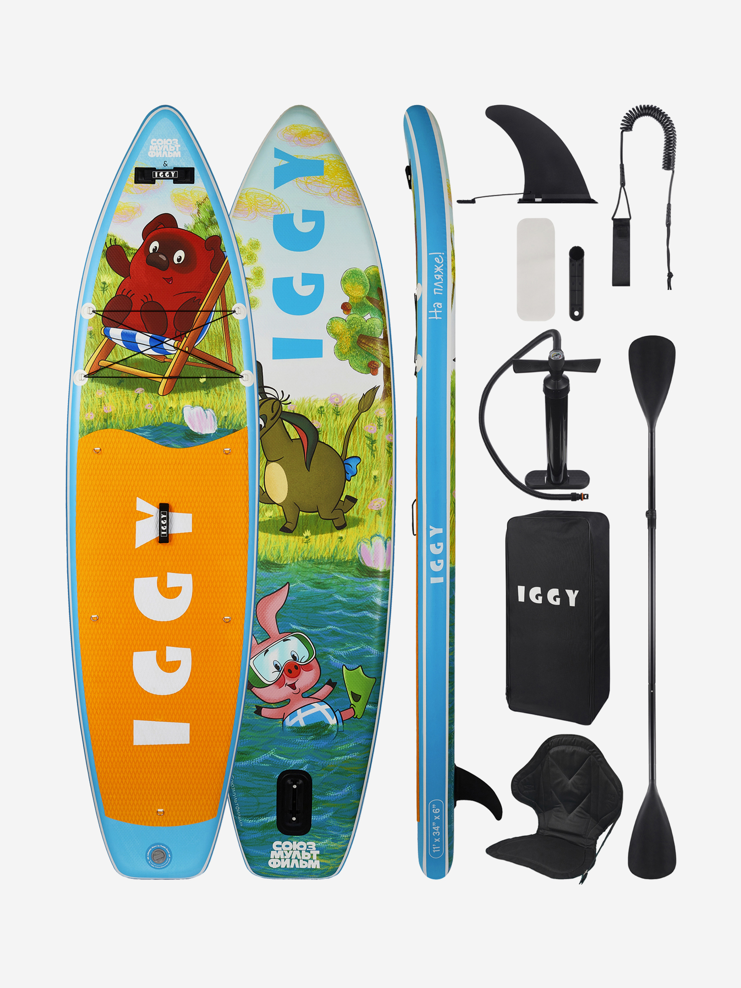 Изображение товара Надувной SUP каяк Iggy Винни-пух 335x86x15 см для водных развлечений