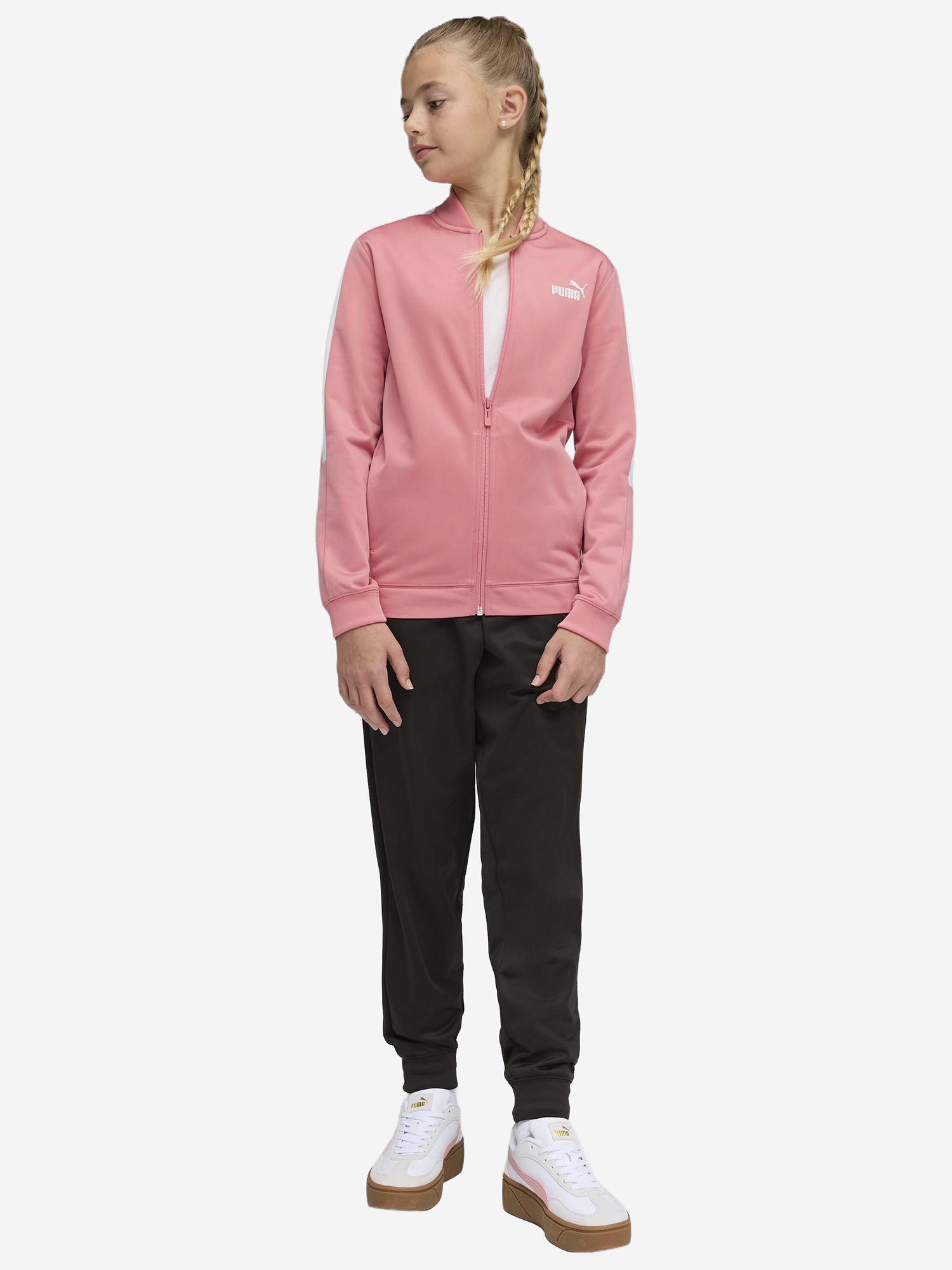 Изображение товара Детский летний спортивный костюм PUMA Poly G для девочек розовый