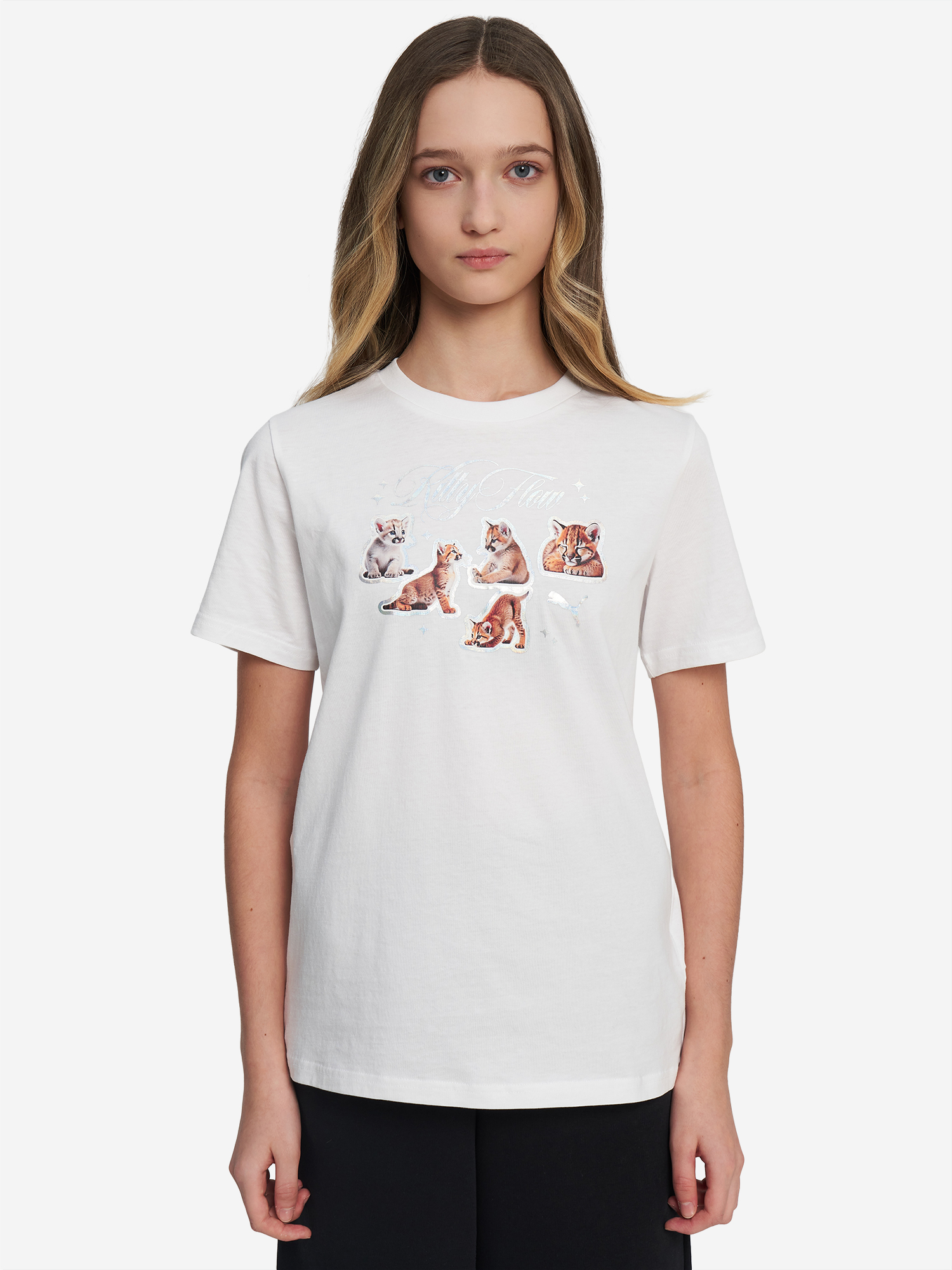 Футболка для девочек PUMA Graphic, Белый 2