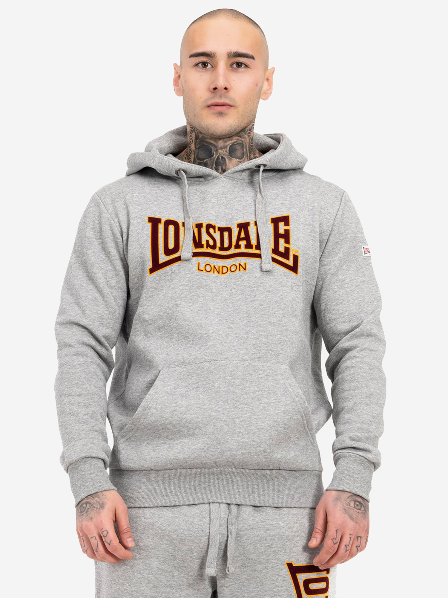 

Толстовка с капюшоном LONSDALE HOODED CLASSIC, Серый