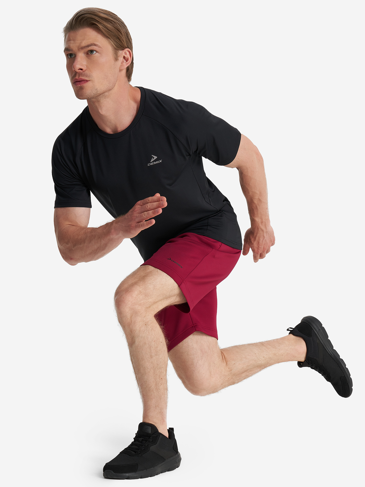 фото Футболка мужская demix gym training textured, черный