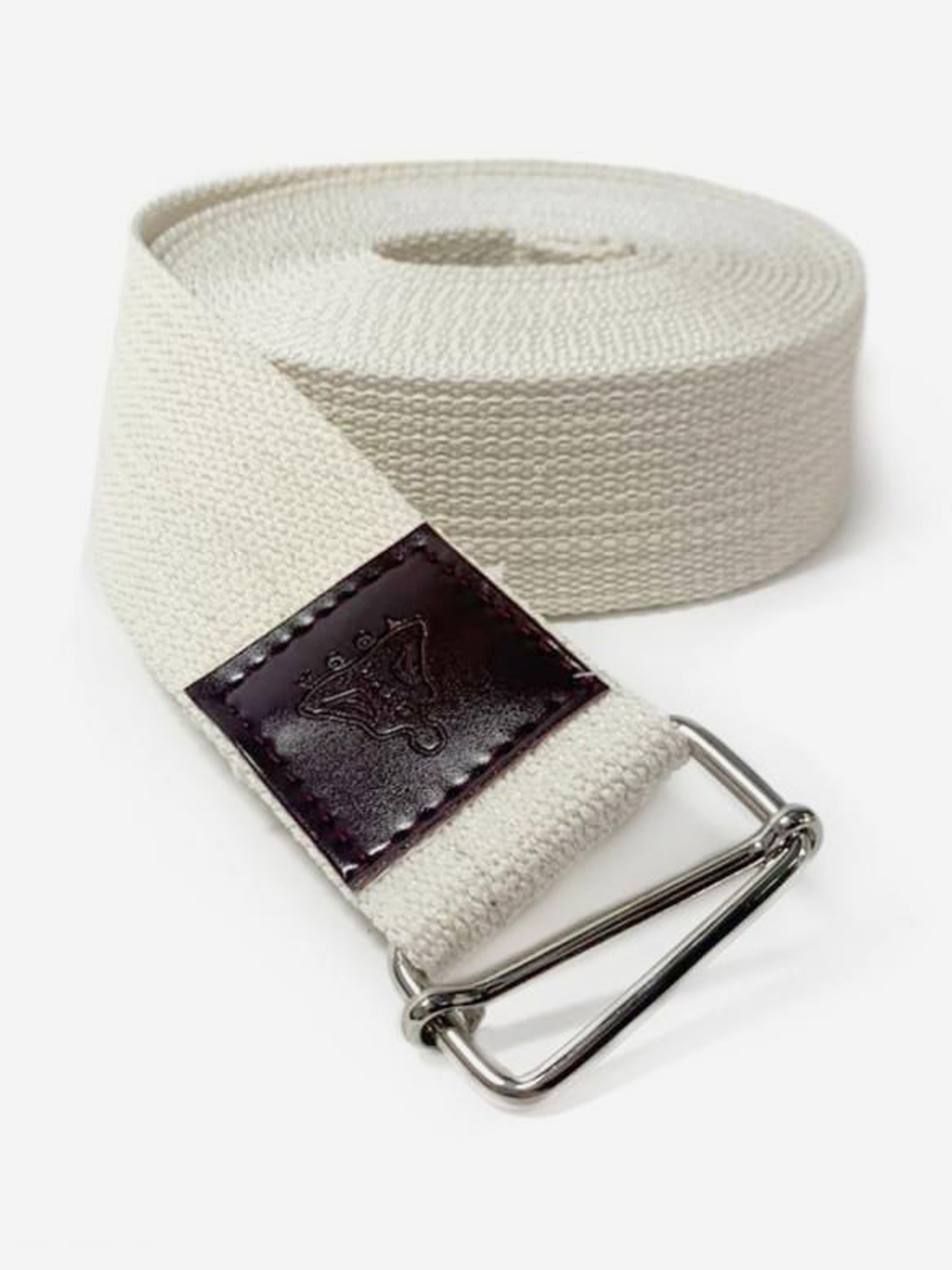 Изображение товара Ремень для йоги хлопковый Ramayoga Nature 400 см белый