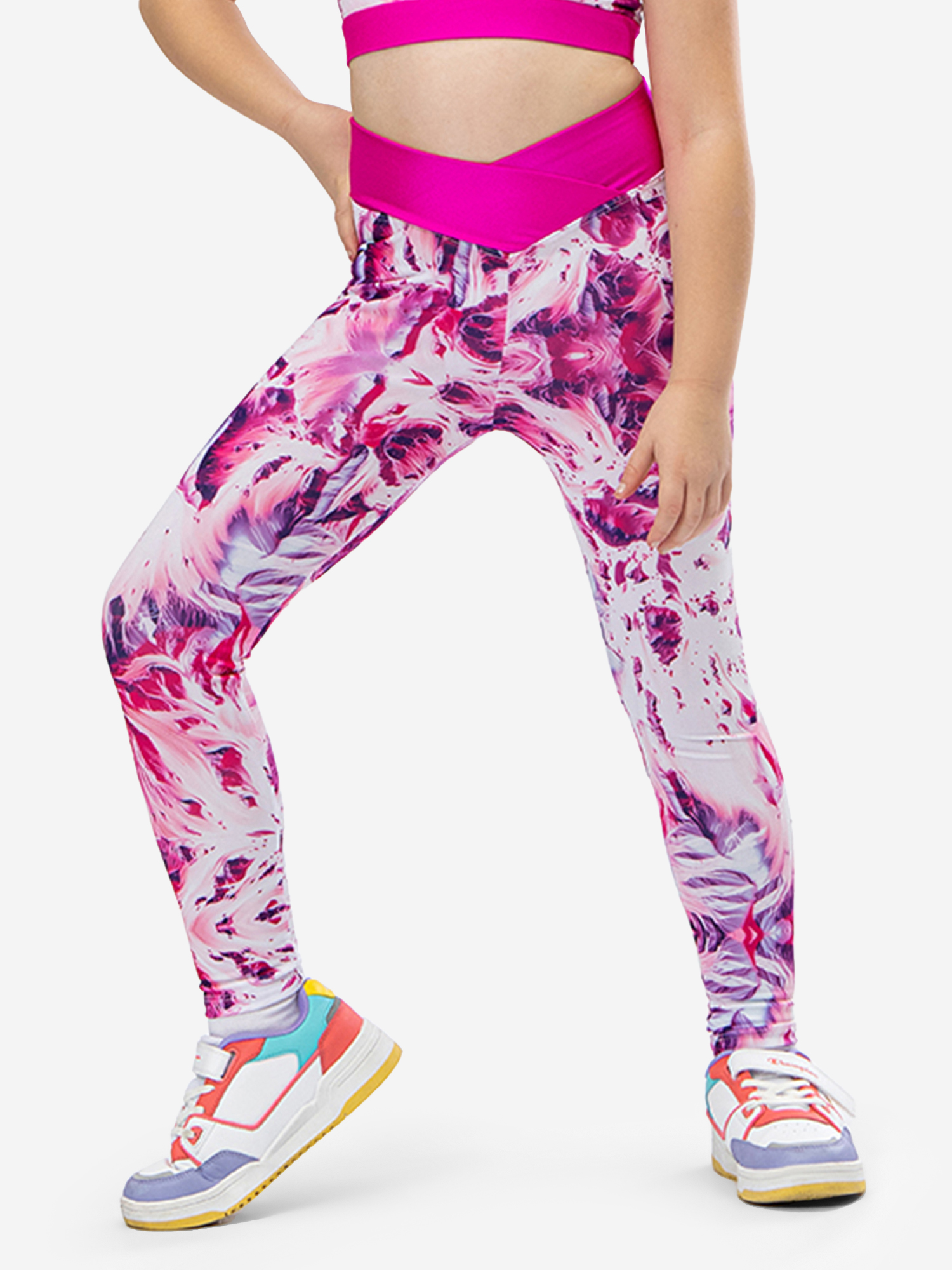 

Легинсы спортивные ШарЛиС для девочек Rain pitahaya, Розовый