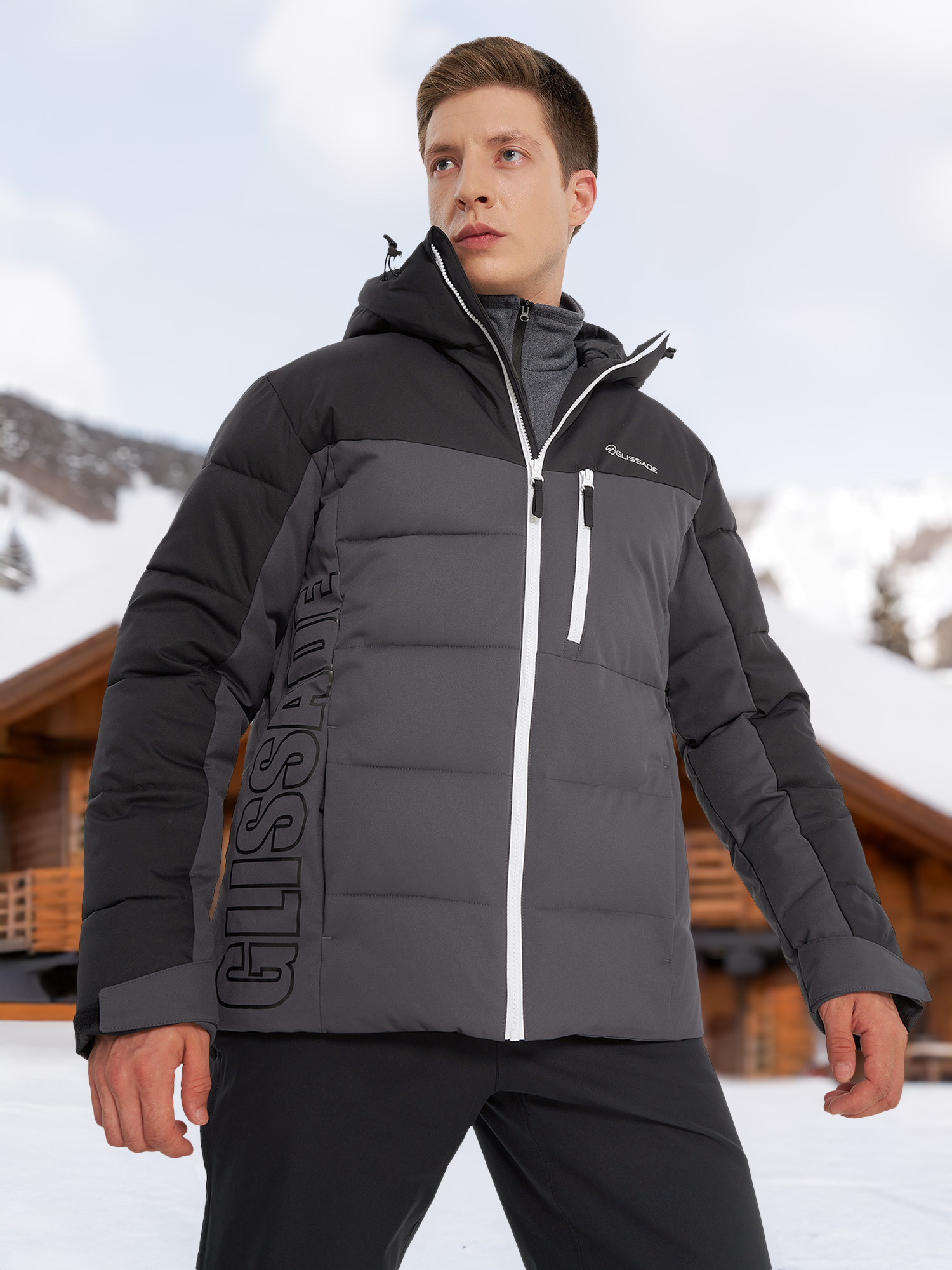 Пуховик мужской Glissade, черный, арт. 29191