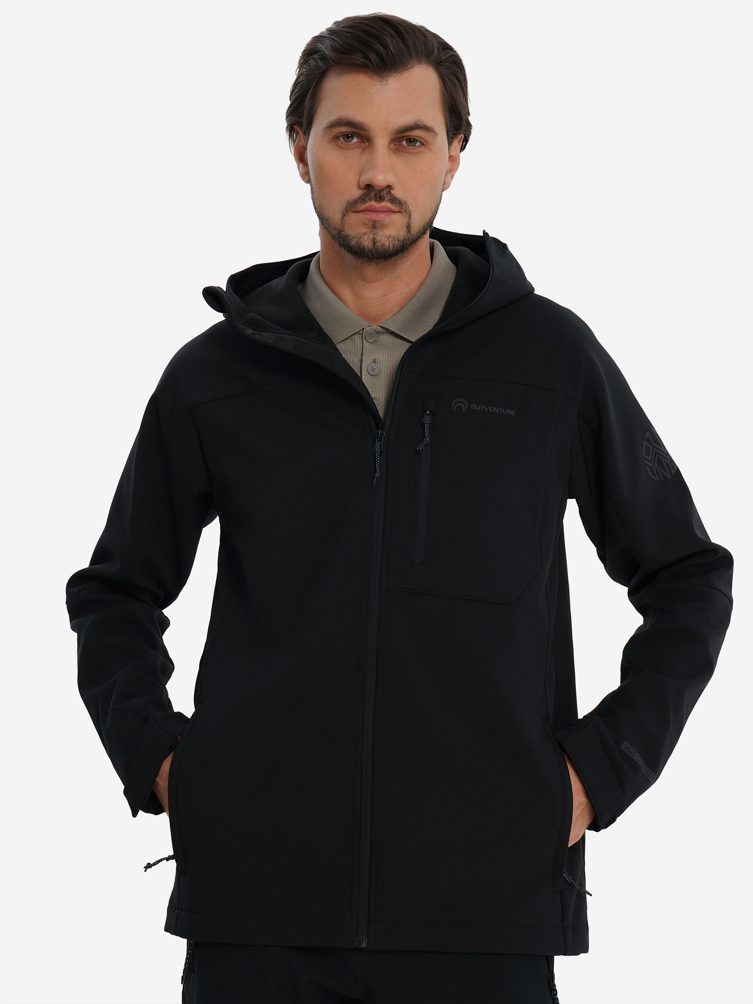 Куртка софтшелл мужская Outventure, черный, арт. 141588out-99