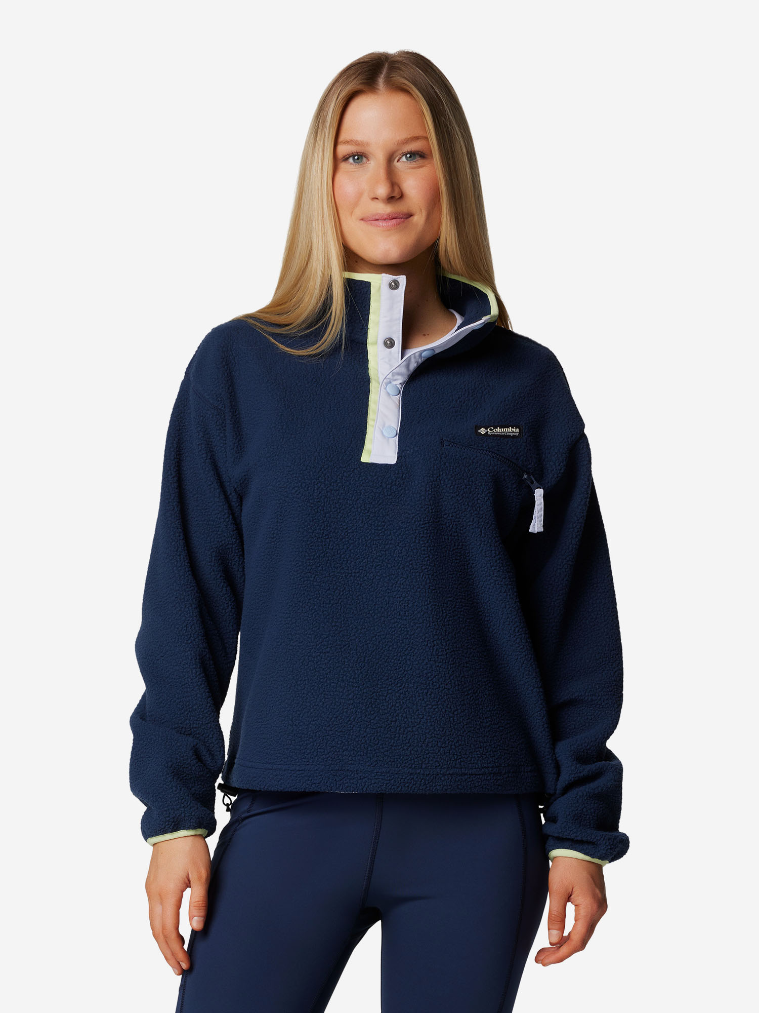 

Джемпер флисовый женский Columbia Helvetia II Cropped Half Snap Fleece, Синий