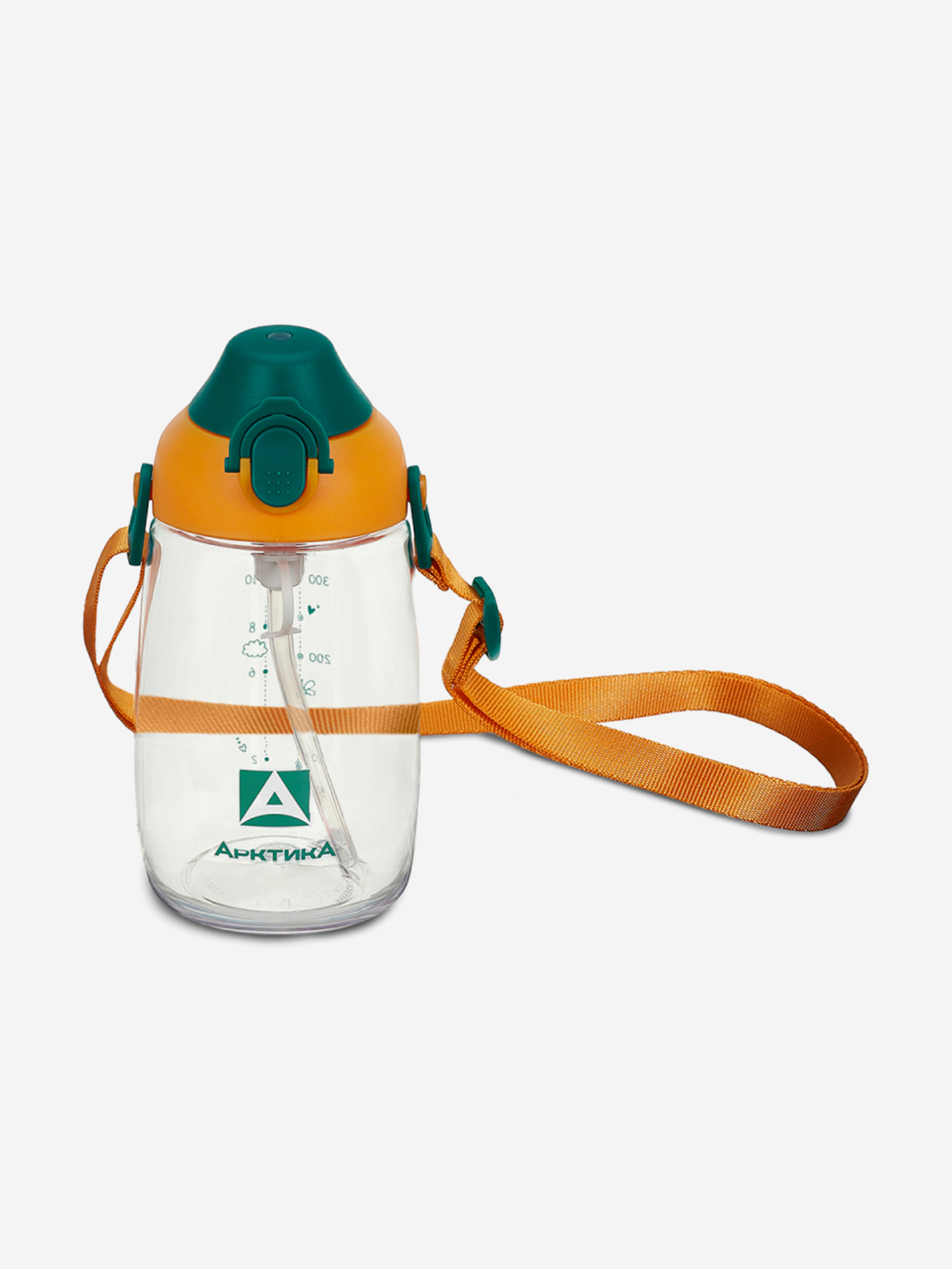 Изображение товара Детская тритановая бутылочка Арктика 480 мл для напитков Оранжевый/зеленый