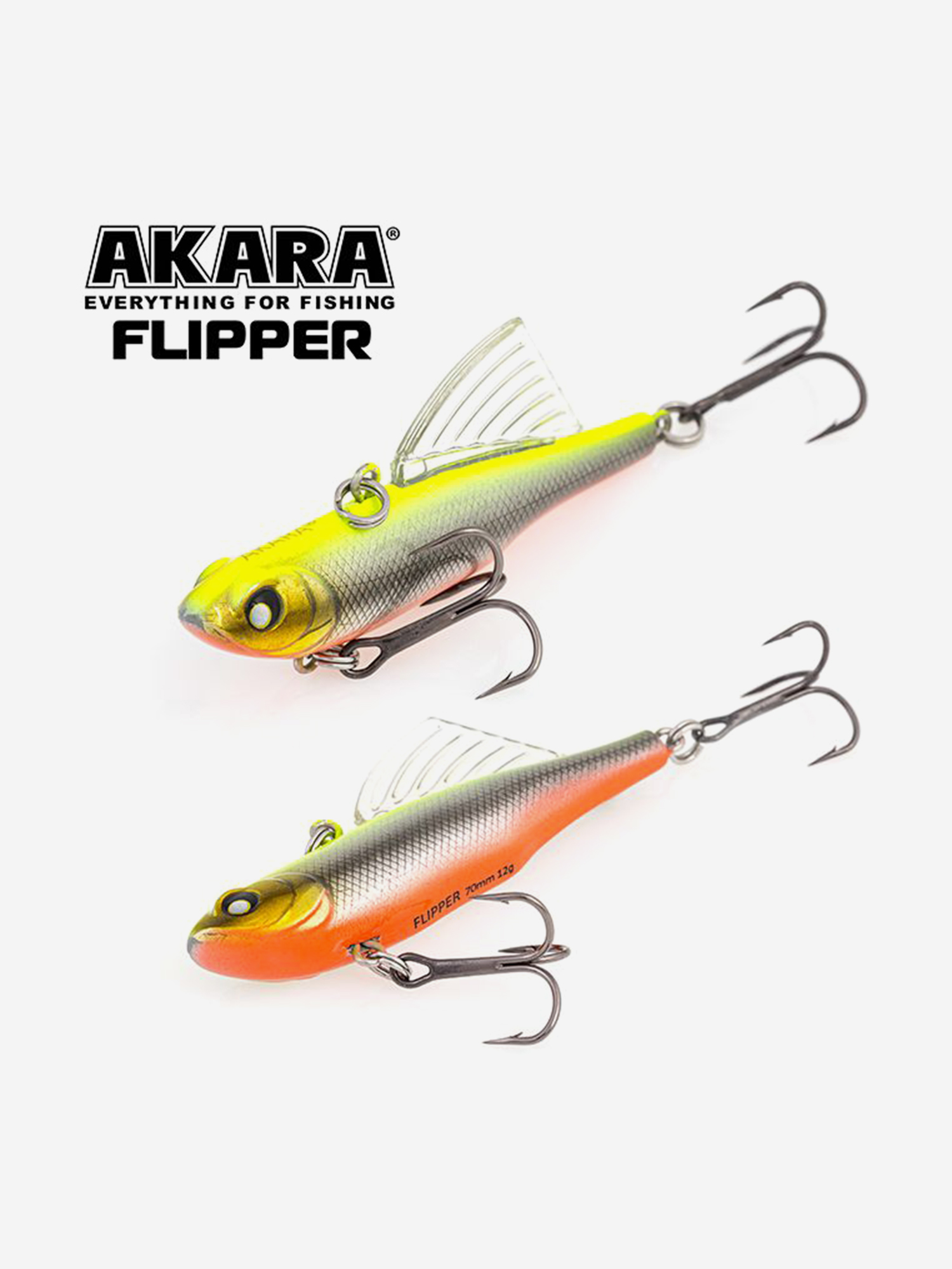 Изображение товара Воблер ратлин Akara Flipper 70мм 12г A2 виб зимний на щуку, судака