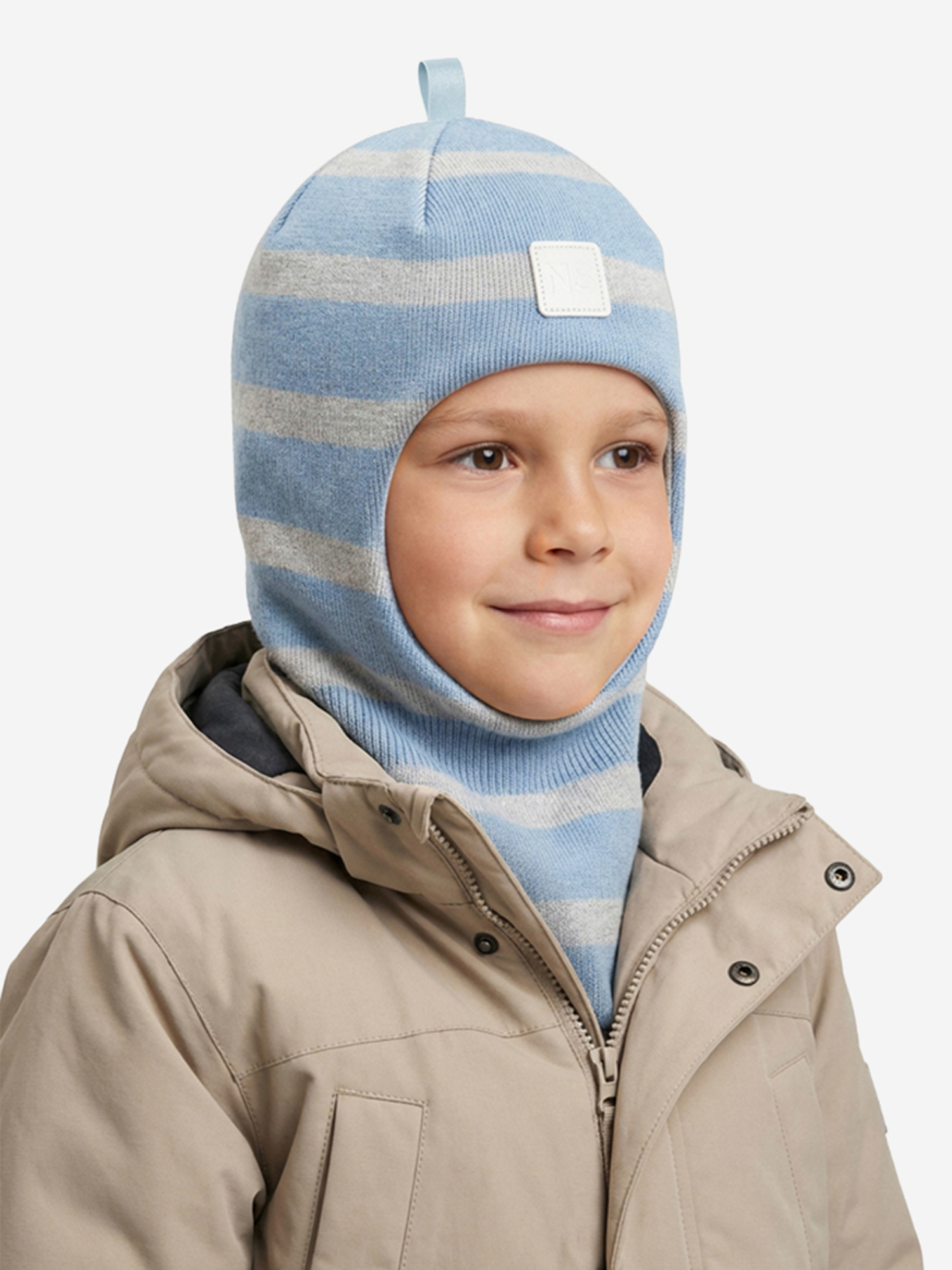 Изображение товара Шапка шлем NIKASTYLE Деним Беж демисезон мужская детская