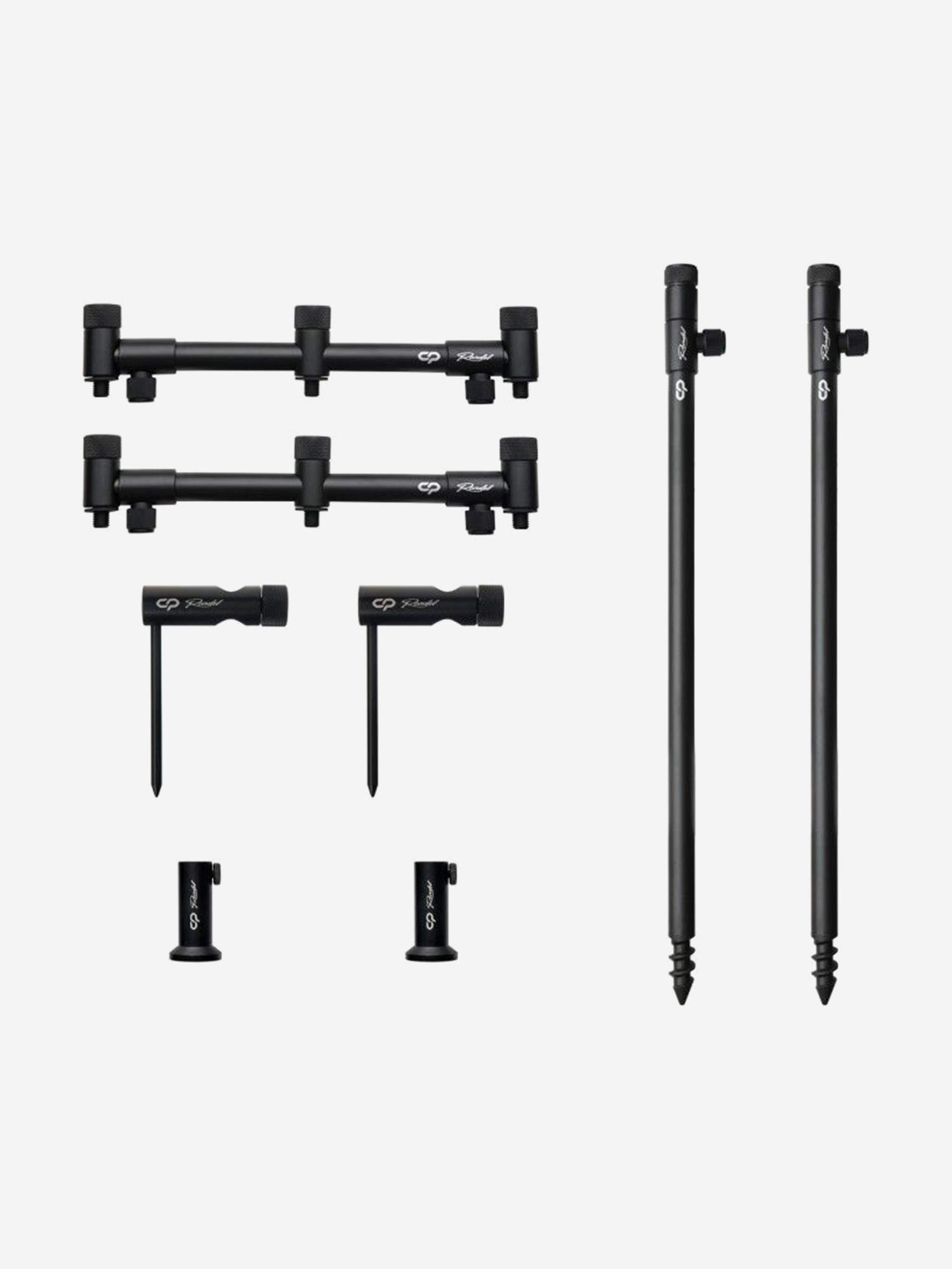 Изображение товара Карп PRO набор стоек с буз-барами Rondel для 3-х удилищ алюминий черный в сумке