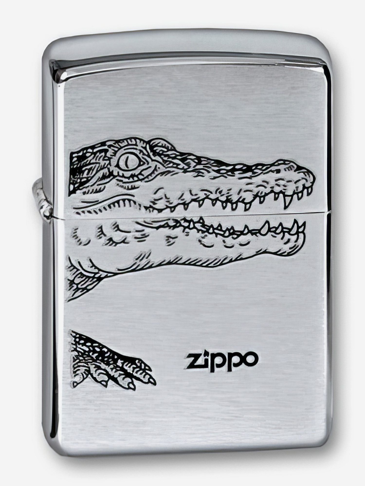 

Зажигалка бензиновая ZIPPO 200 ALLIGATOR, Серебряный