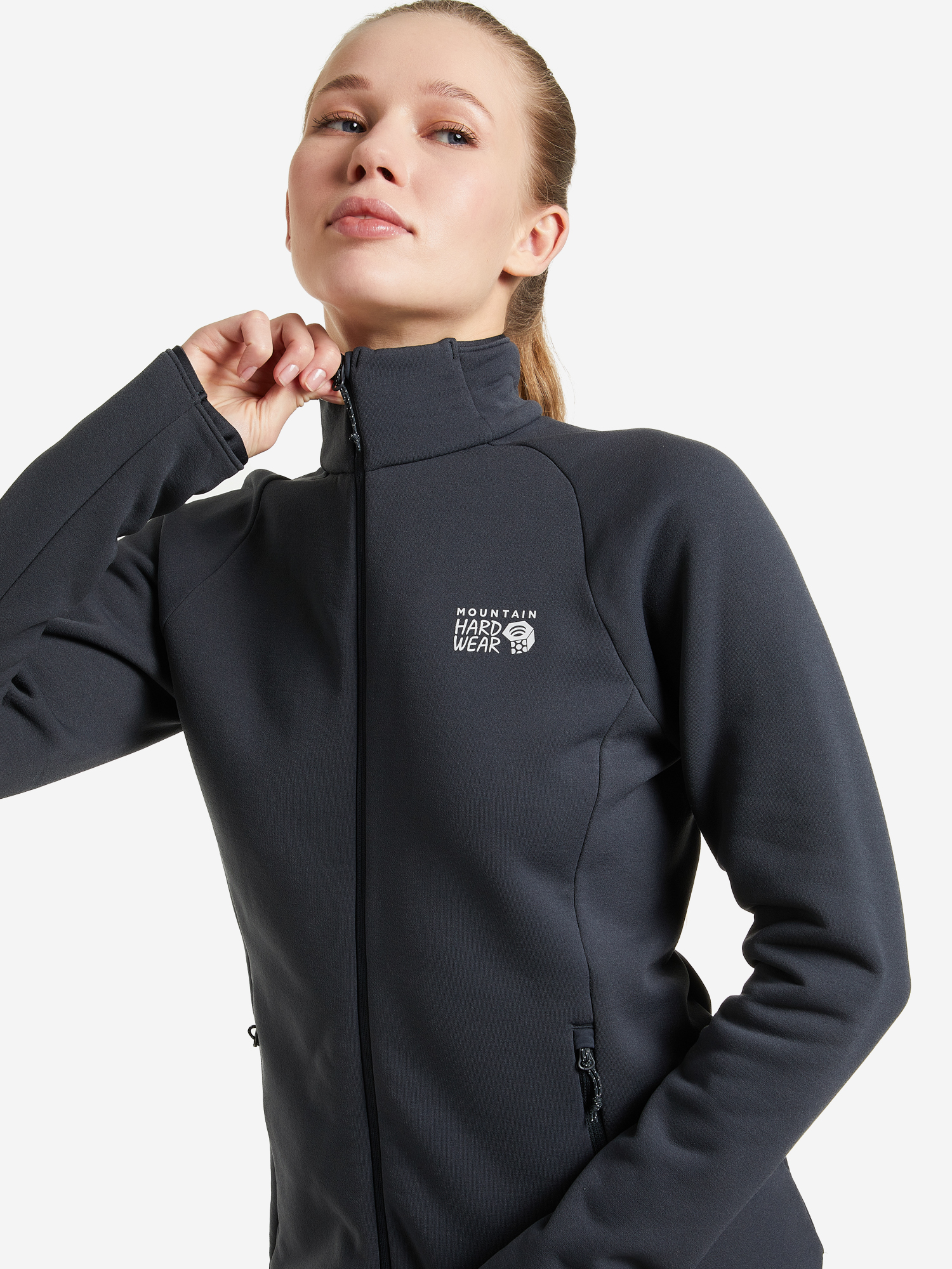 

Джемпер флисовый женский Mountain Hardwear Polartec® Power Stretch Pro™ Full Zip, Серый