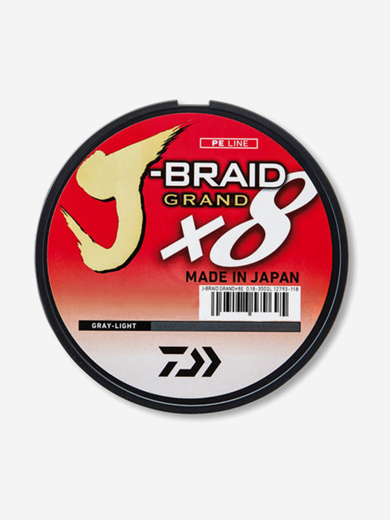 

Шнур DAIWA J-Braid Grand x8 135м Light Grey 0,16мм 10кг, Серый