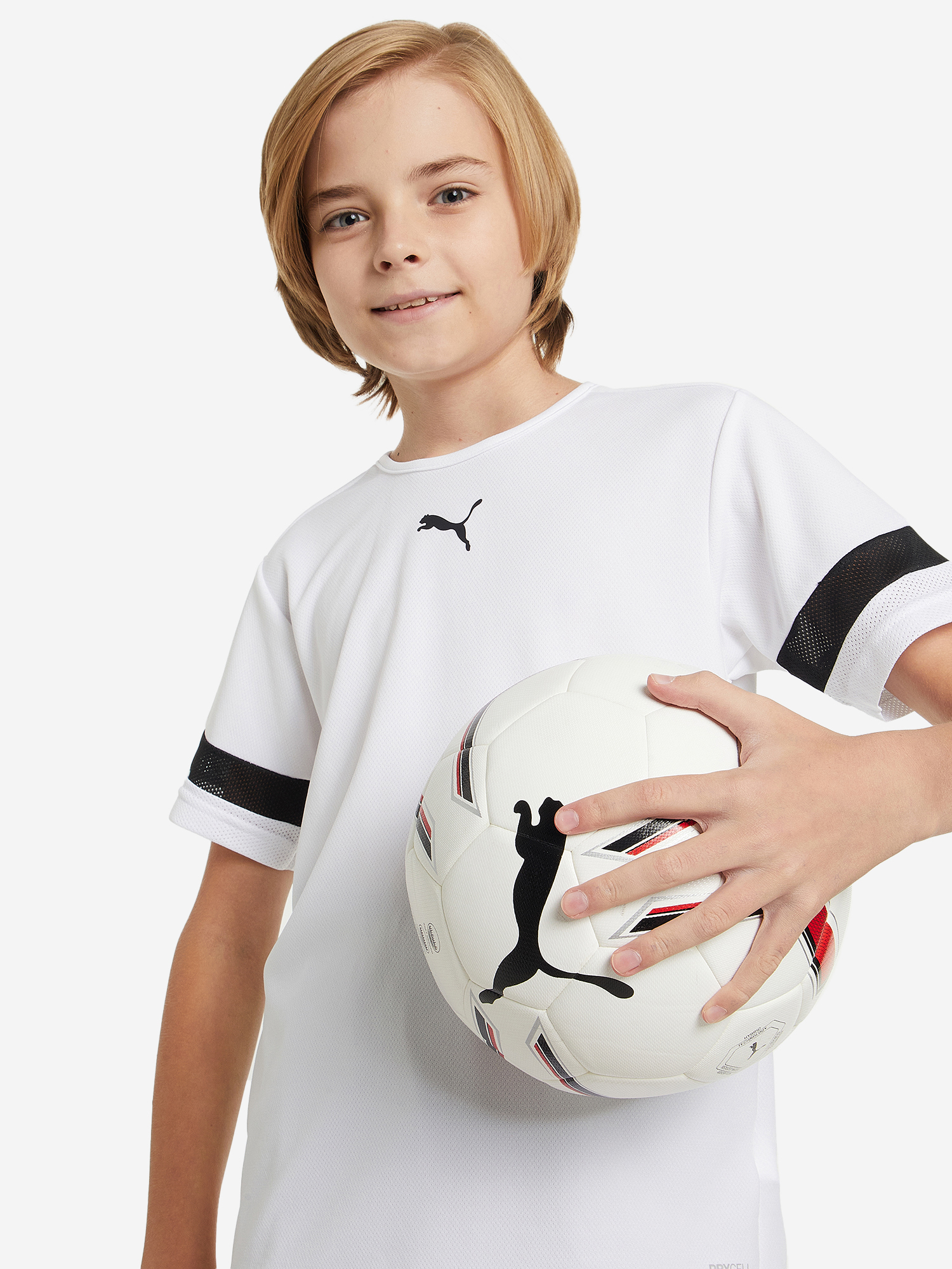 

Футболка для мальчиков PUMA teamRISE Jersey, Белый