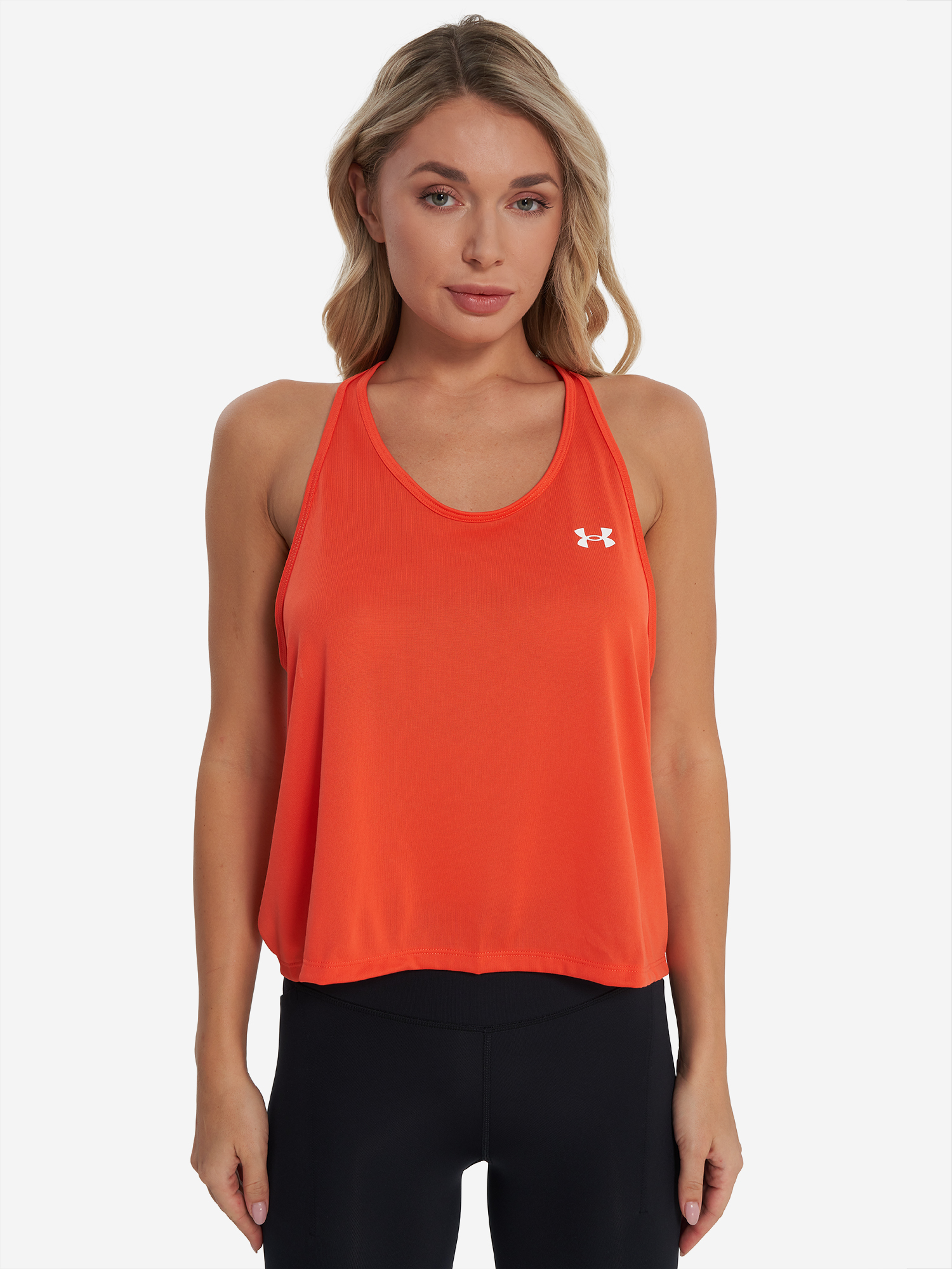 фото Майка женская under armour tech swing tank, оранжевый