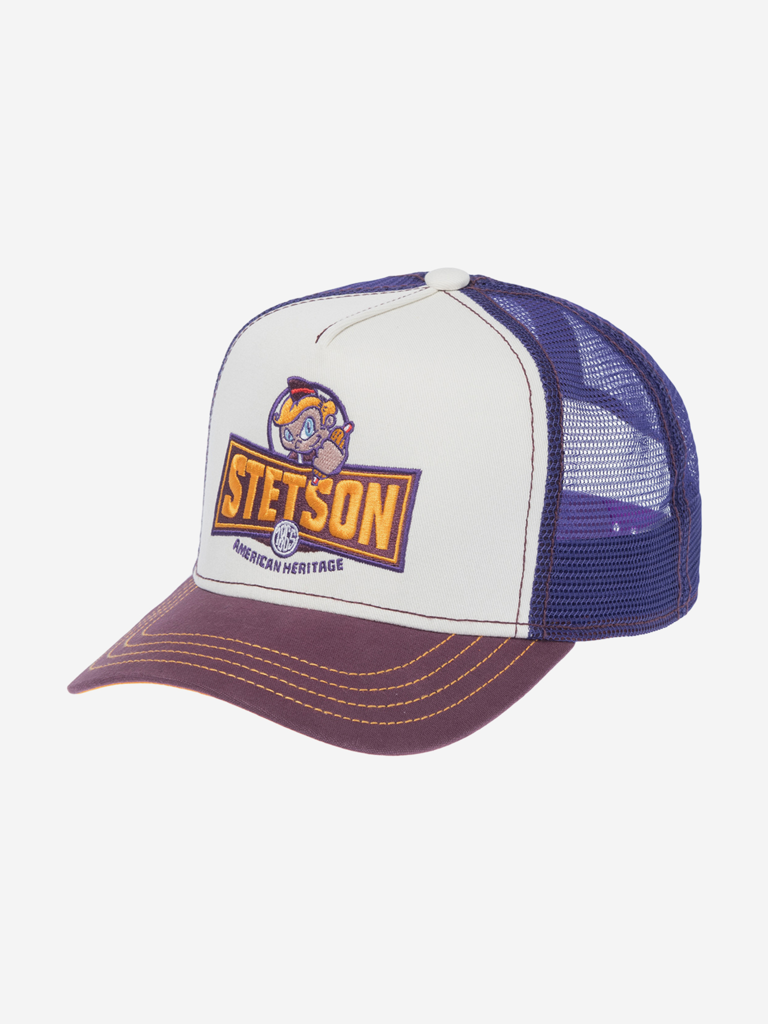 

Бейсболка с сеточкой STETSON 7741109K TRUCKER CAP HOTDOG (малиновый), Мультицвет