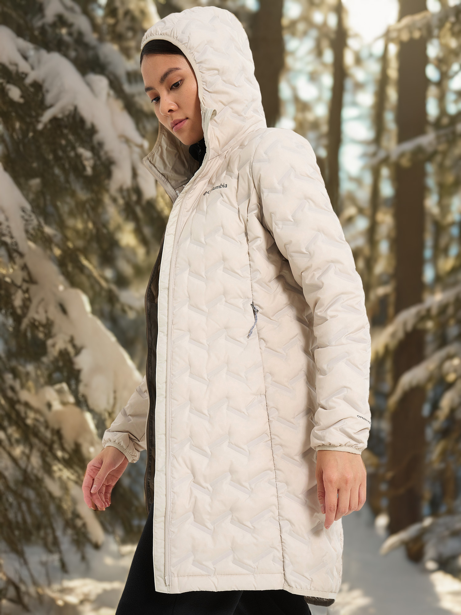 

Пуховик женский Columbia Delta Ridge II Long Down Jacket, Бежевый