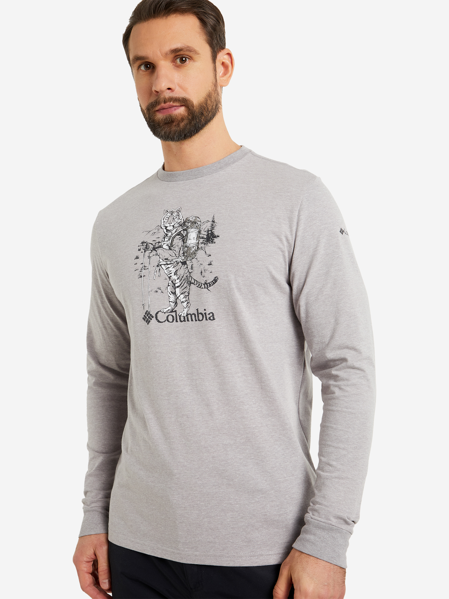 

Лонгслив мужской Columbia Blue Reef LS Graphic Tee, Серый