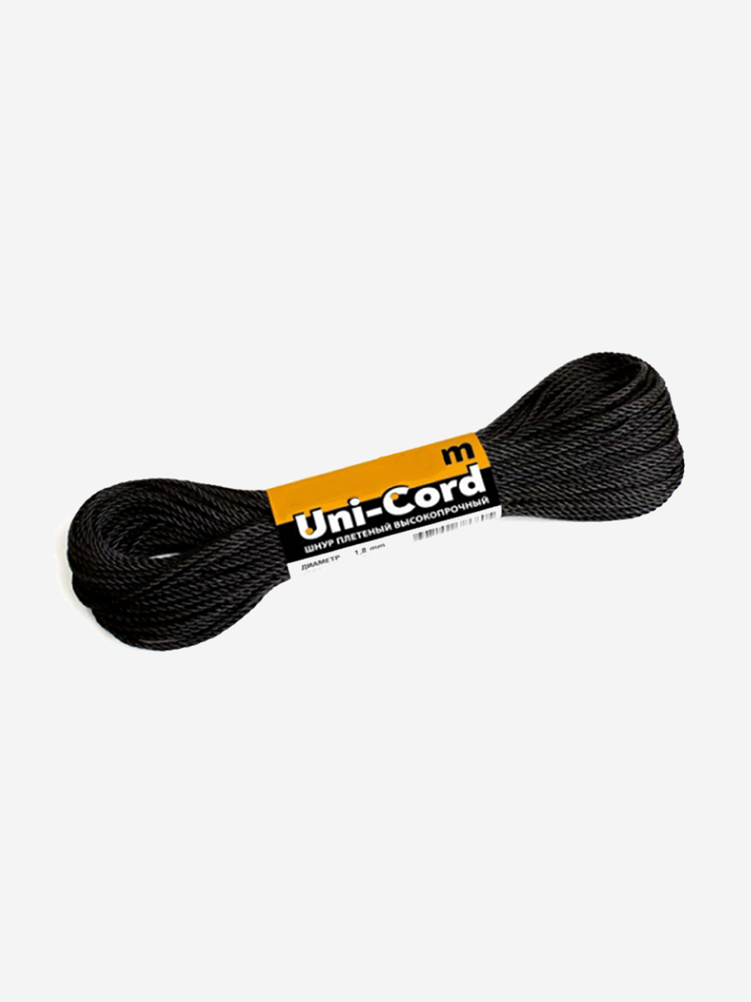 

Шнур плетеный Петроканат UNI-CORD 2,5 мм (10 м) черный, минимоток, Черный