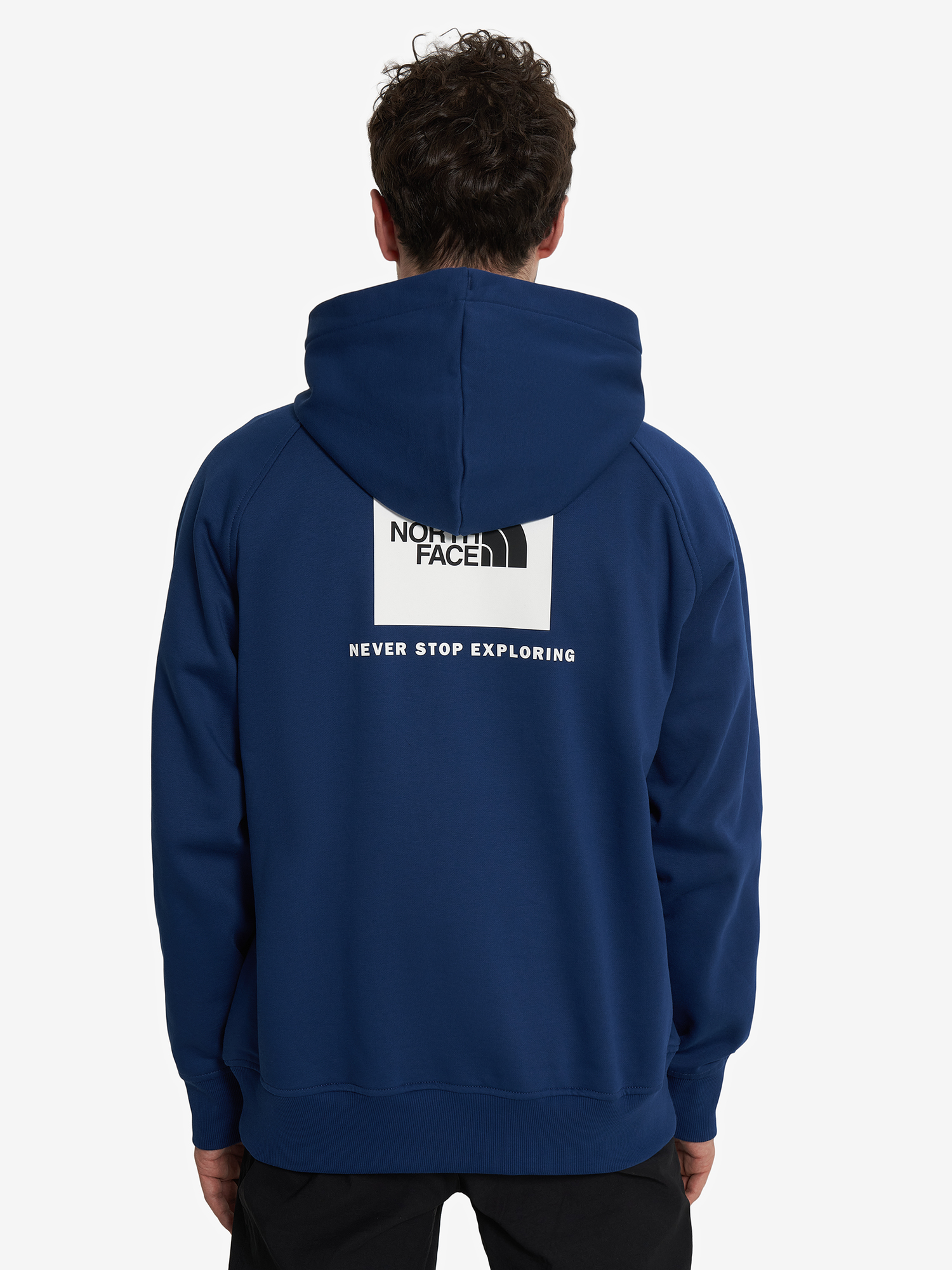 фото Худи мужское the north face raglan box nse, синий