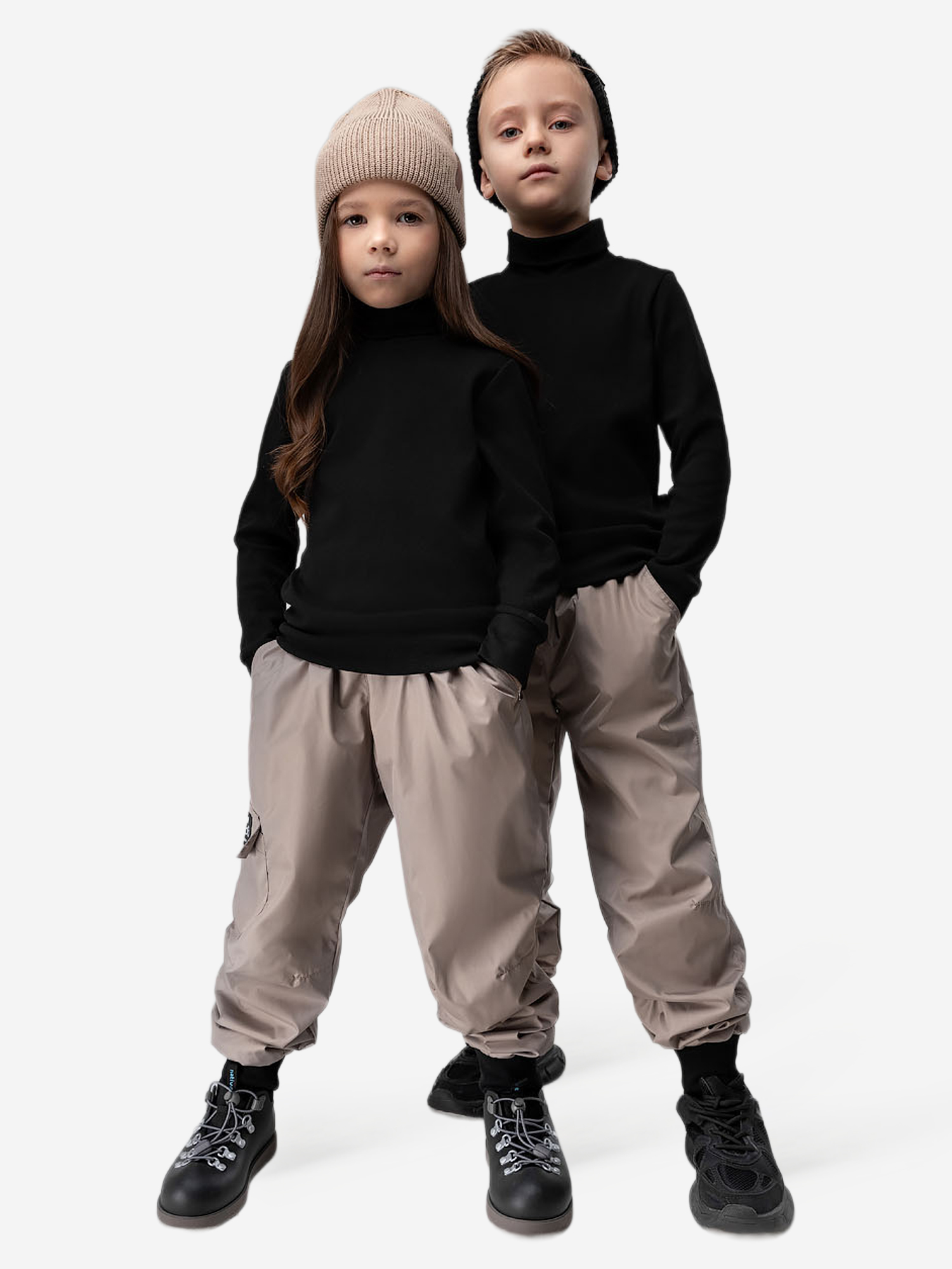 Изображение товара Весенние брюки bodo капучино для детей водоотталкивающие утепленные