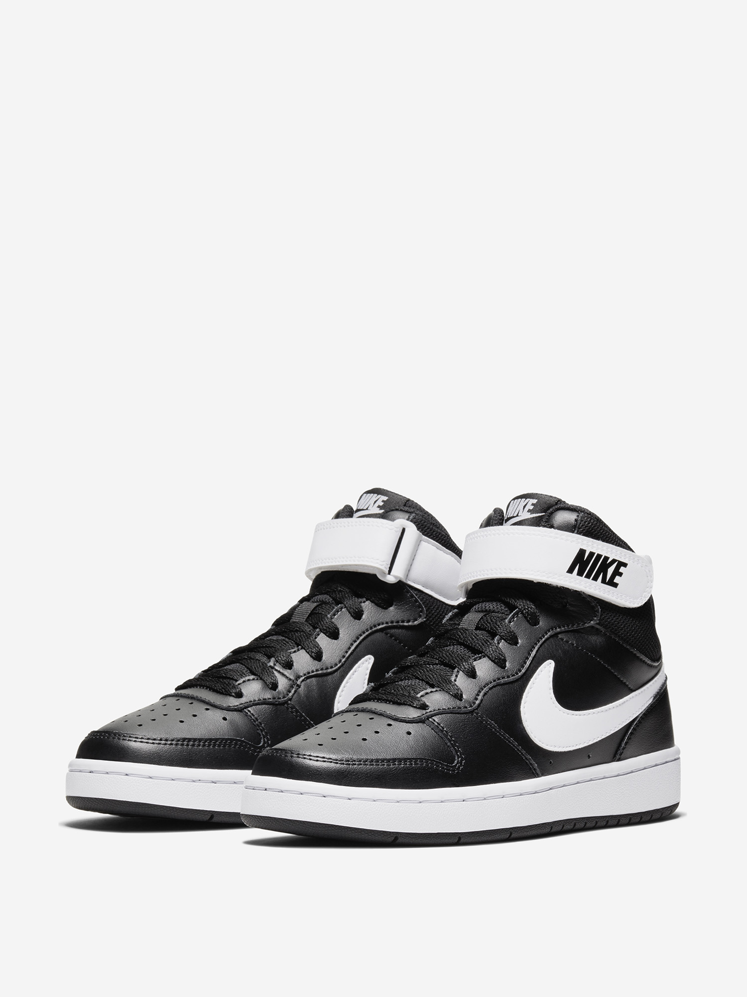 Кеды детские Nike Court Borough Mid 2 (Gs), Черный CD7782N06-010 - фото 2