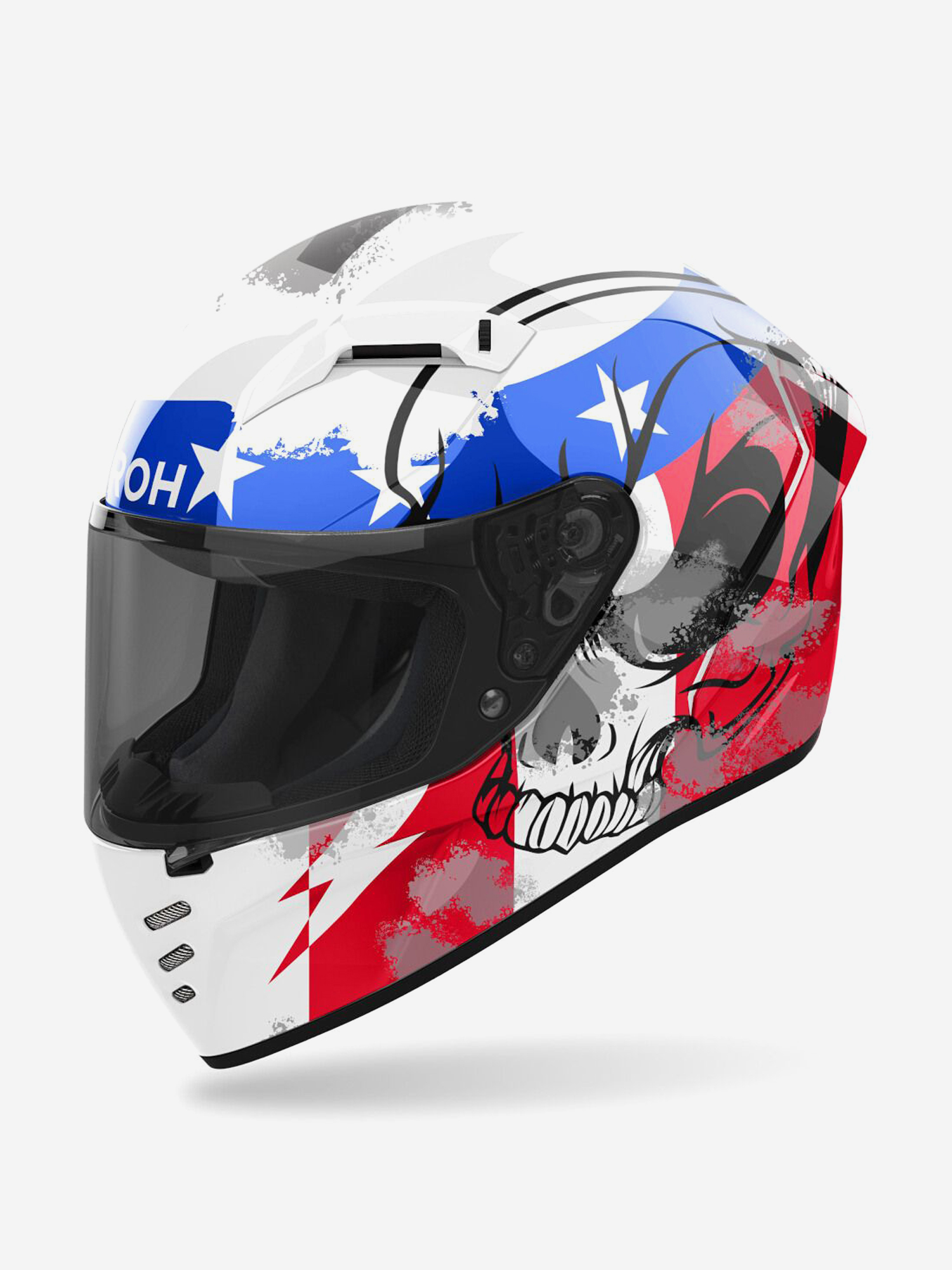 

Мотошлем Интеграл Airoh CONNOR NATION Glossy, Белый