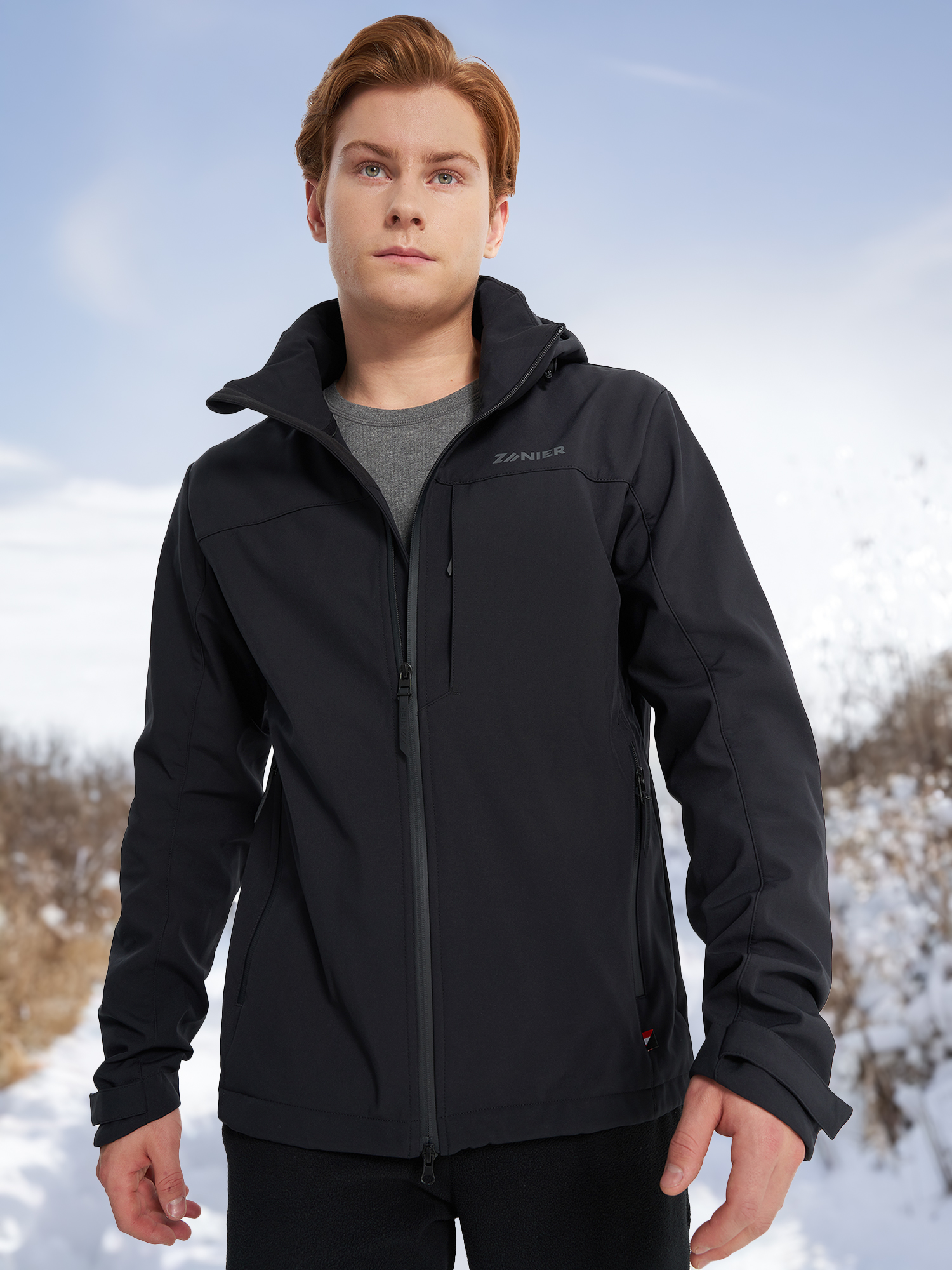 Куртка софтшелл мужская Zanier, черный, арт. 137474z08-99