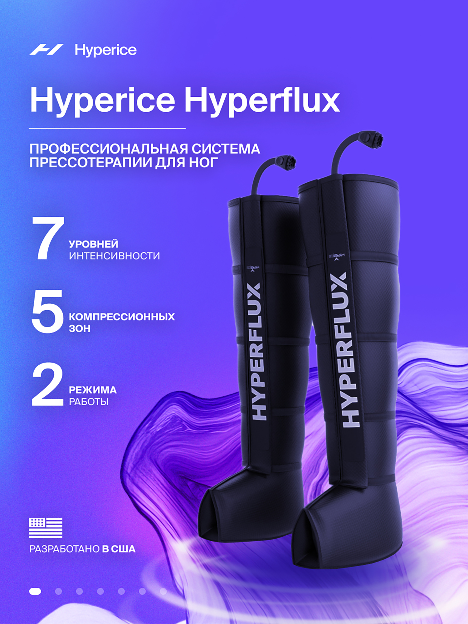 

Штаны для прессотерапии и лимфодренажа Hyperice Hyperflux, Черный