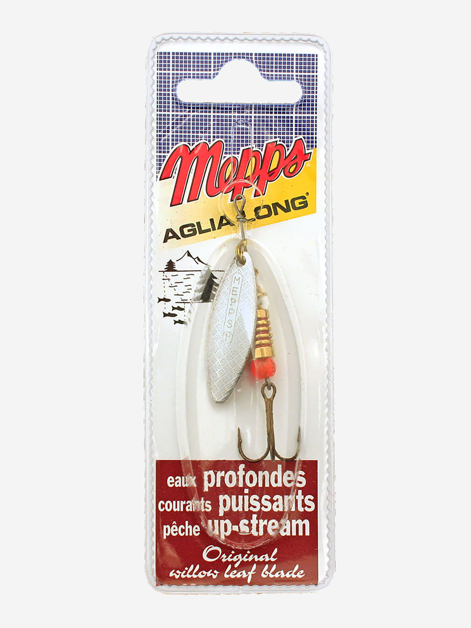 

Блесна вращающаяся MEPPS "Aglia Longue AG" №1+ (6 г) блистер, Серебряный