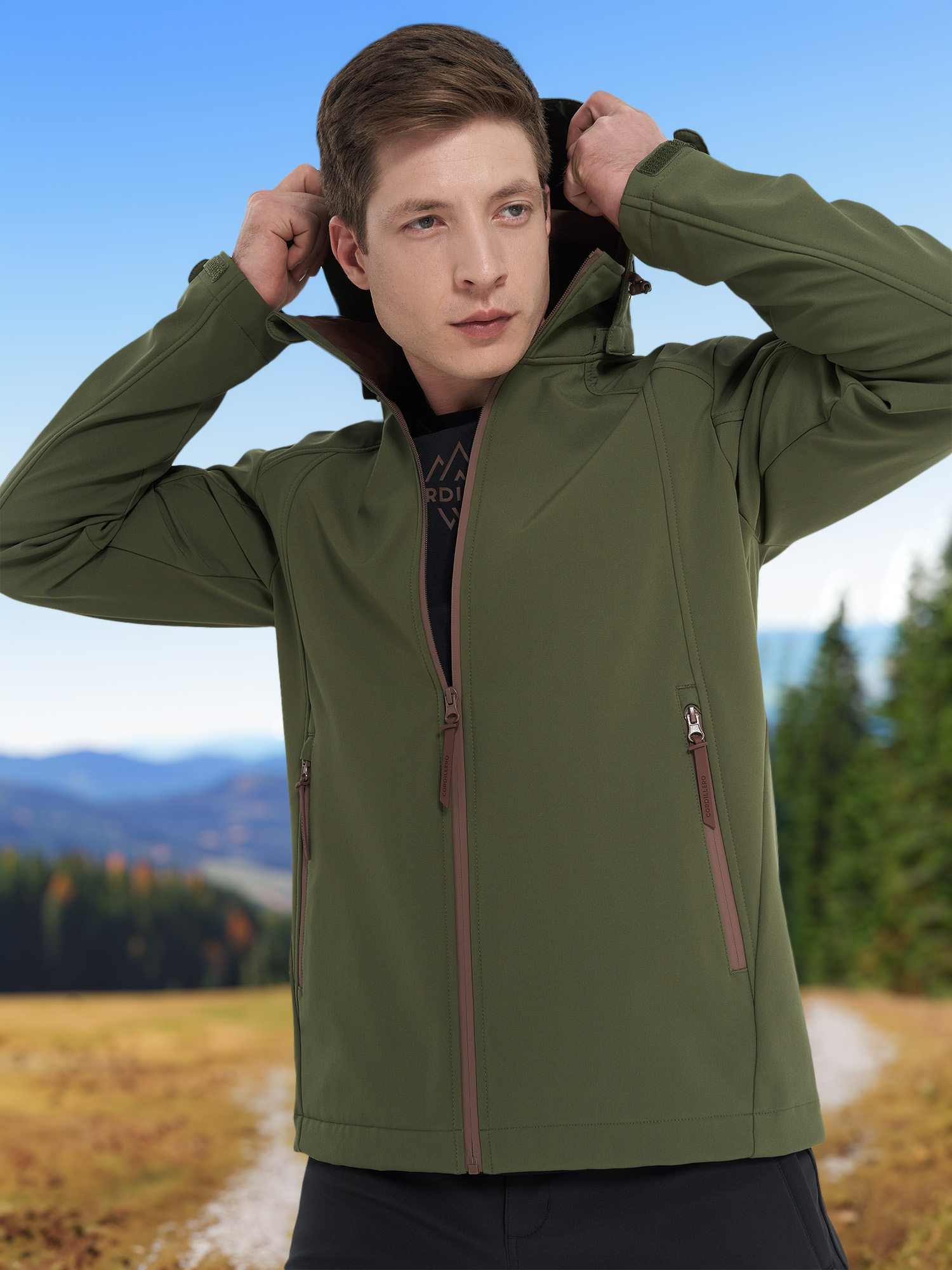 

Куртка софтшелл мужская Cordillero, Зеленый