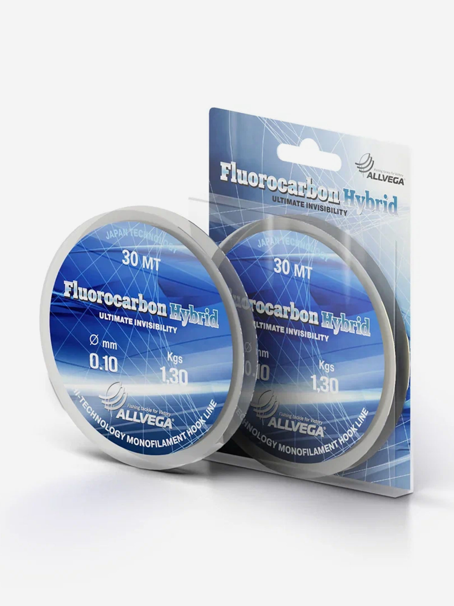 

Леска монофильная ALLVEGA "Fluorocarbon Hybrid" 30м 0,10мм (1,30кг) флюорокарбон 65%, Серый