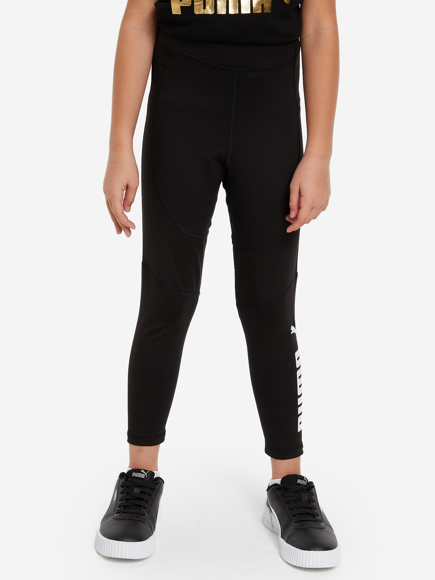 

Легинсы для девочек PUMA Favorites Logo High-Waist, Черный